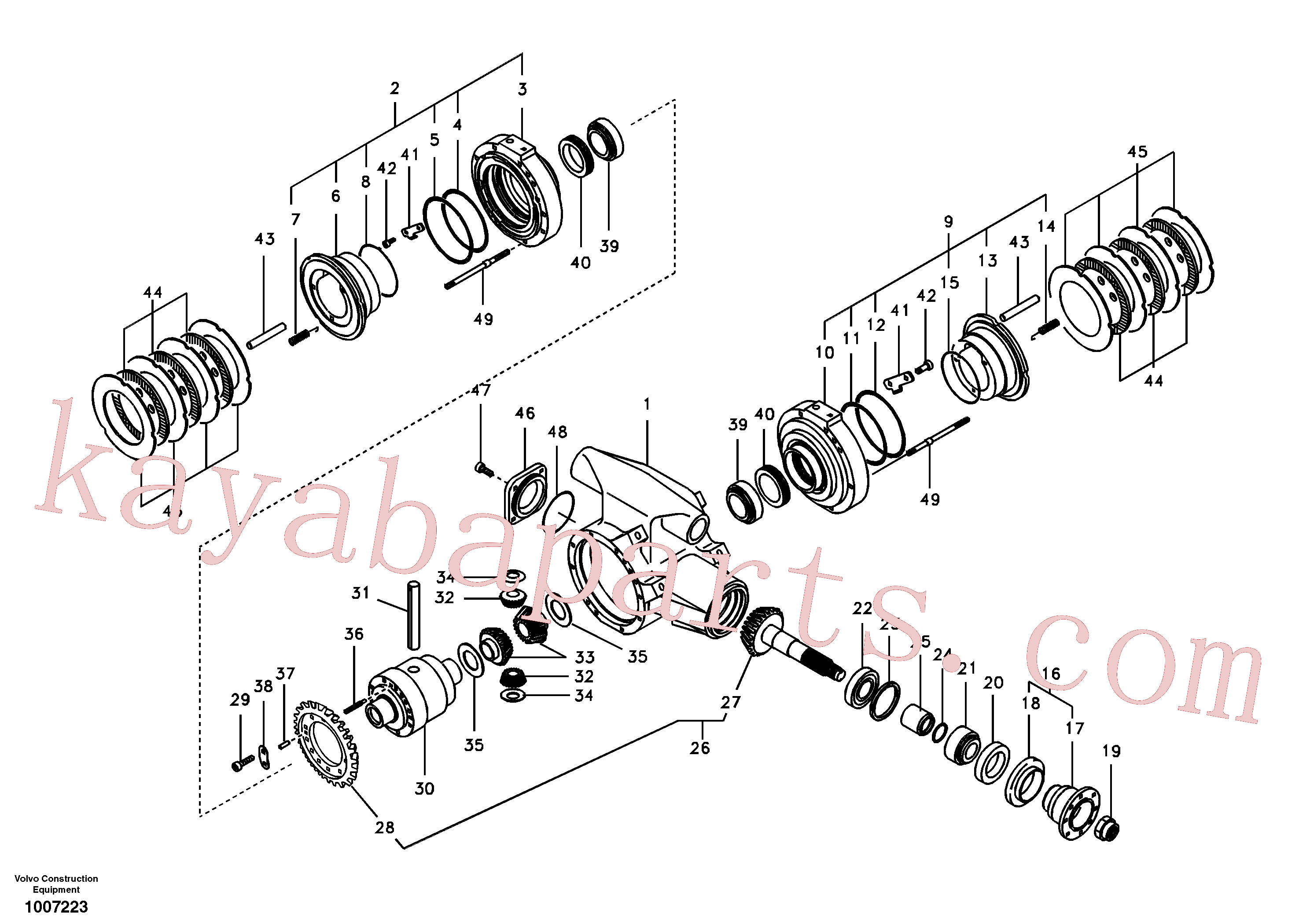 SA9016-10802 for Volvo Differential , front axle(1007223 assembly)