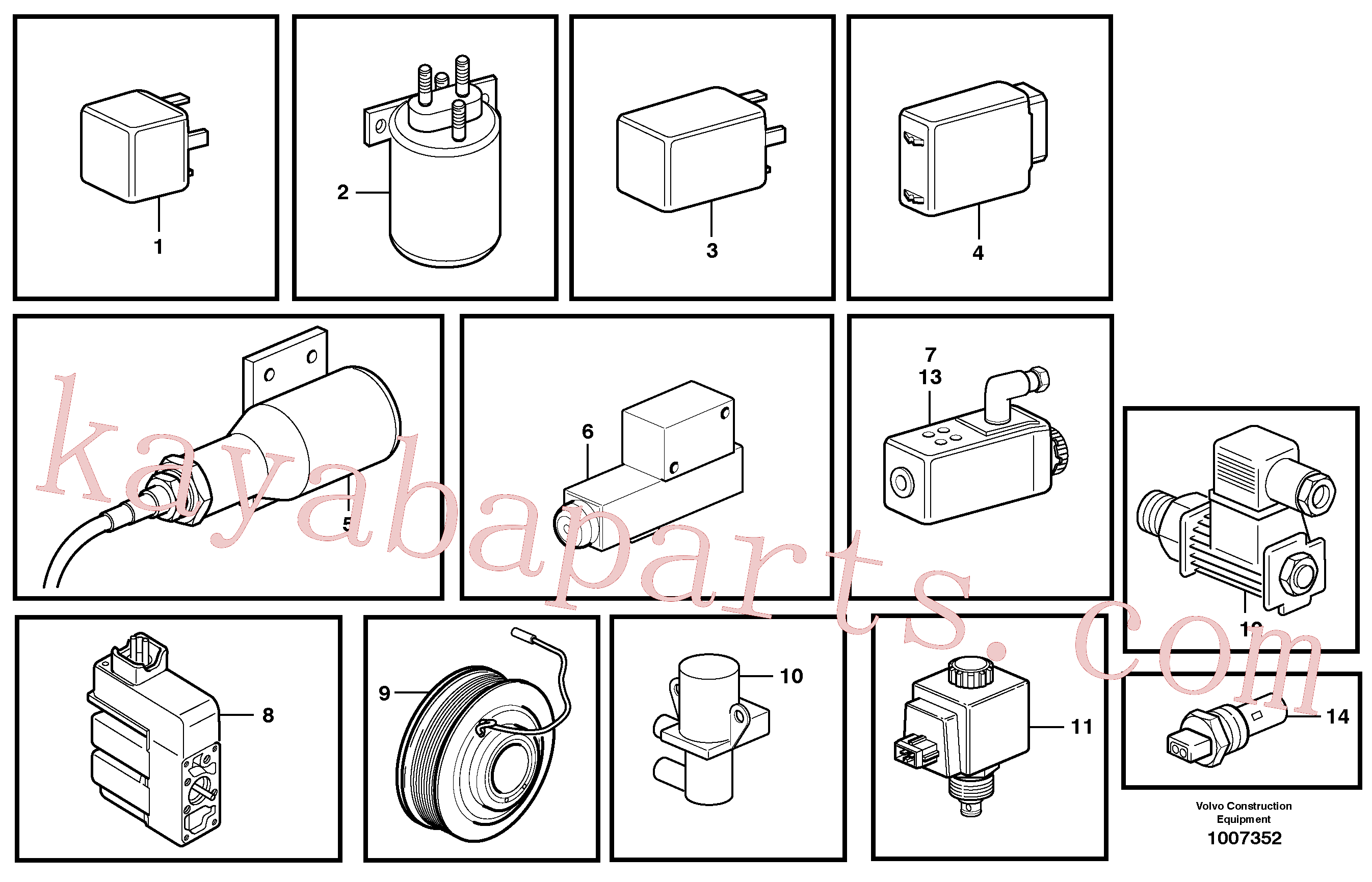 VOE11991661 for Volvo Reference list: Relay, sender and solenoid valve(1007352 assembly)