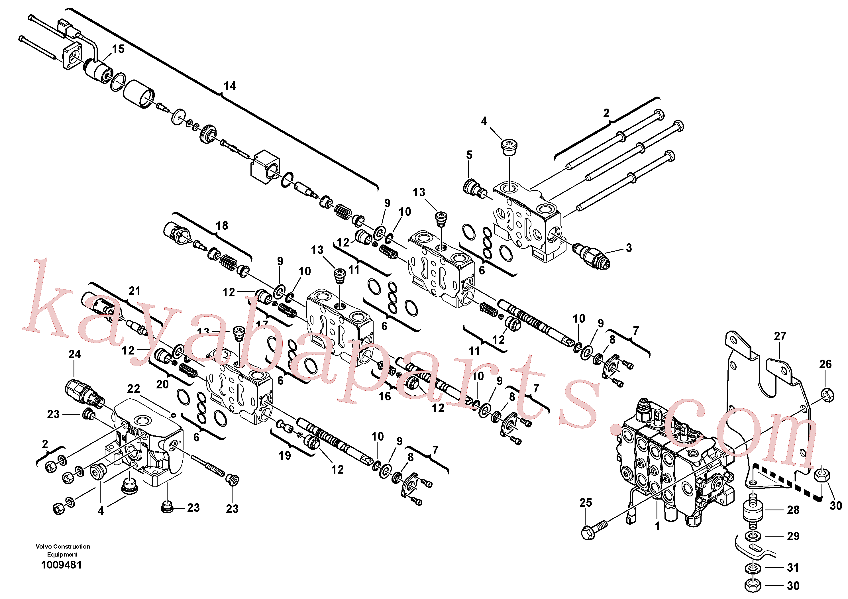 VOE11370785 for Volvo Control valve(1009481 assembly)