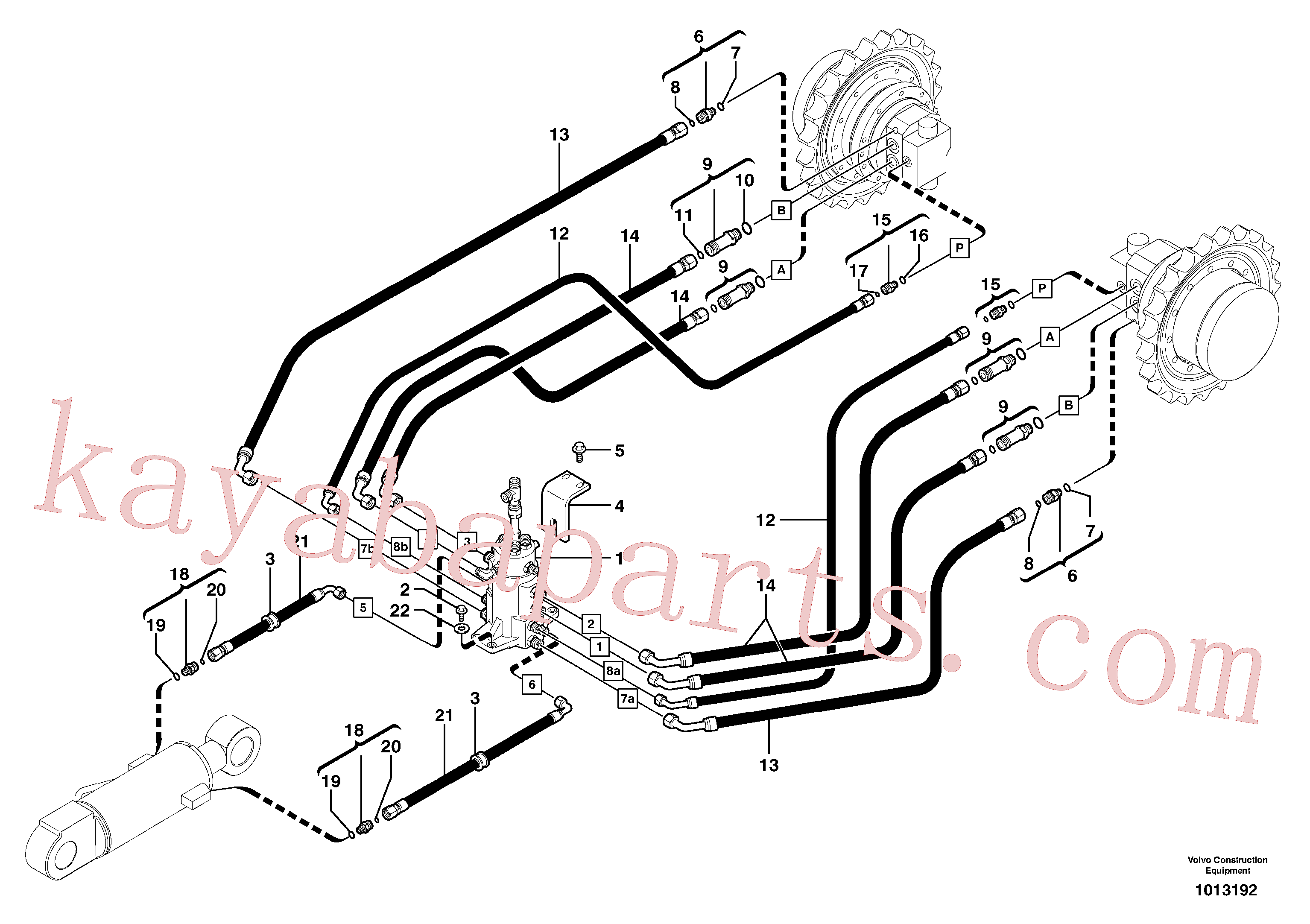 VOE11803550 for Volvo Hydraulic circuit ( lower frame )(1013192 assembly)