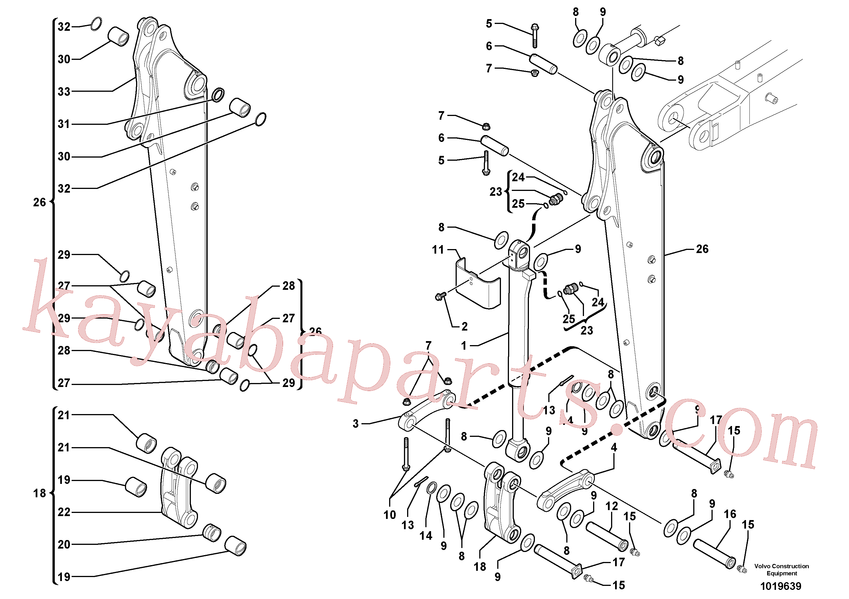 VOE11802255 for Volvo Dipper arm(1019639 assembly)