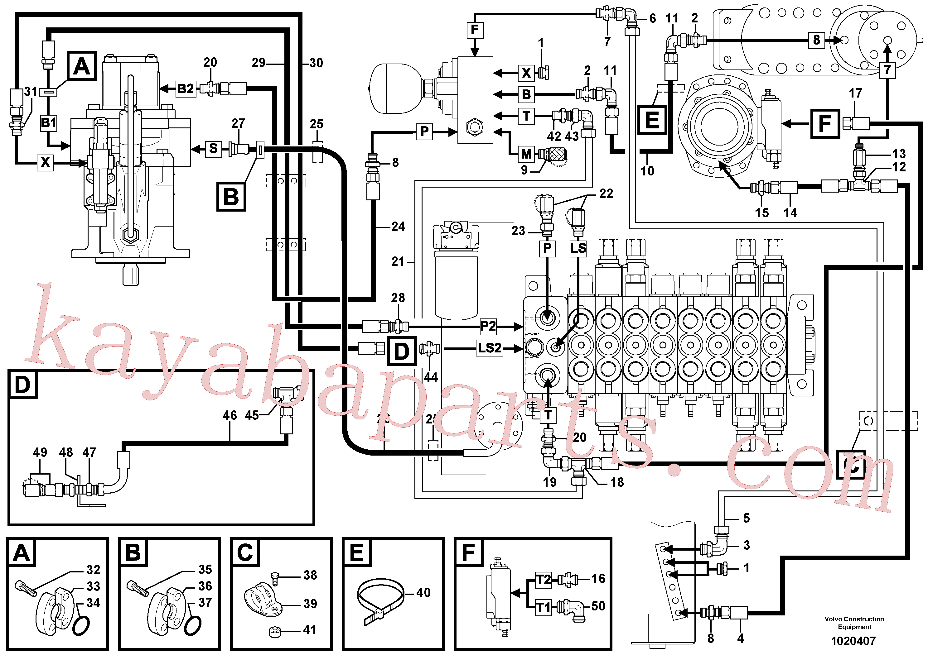 VOE11801016 for Volvo Attachments supply and return circuit(1020407 assembly)