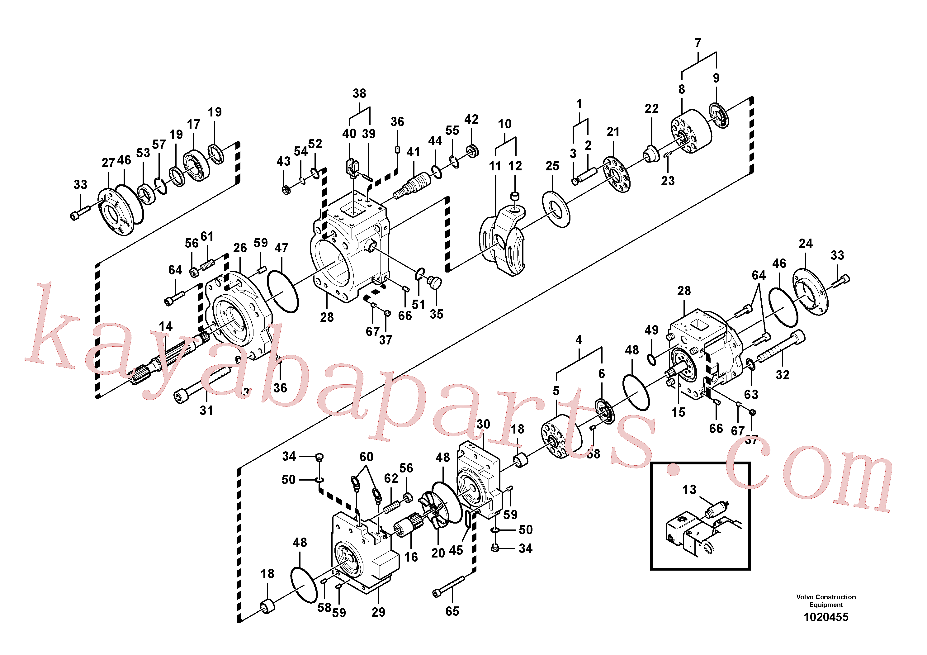 VOE14535167 for Volvo Hydraulic pump(1020455 assembly)