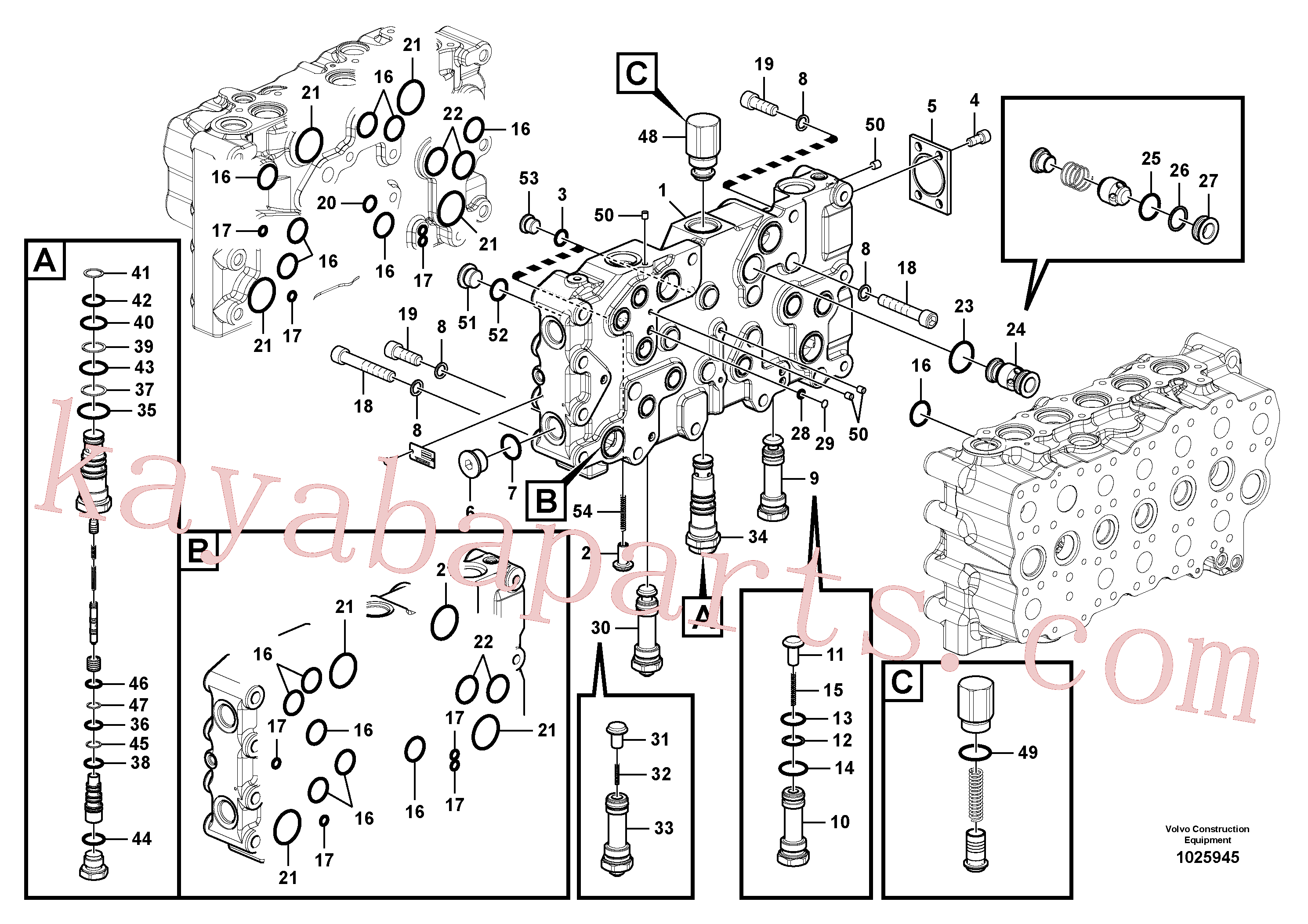 VOE14595662 Block for Volvo Excavator Parts