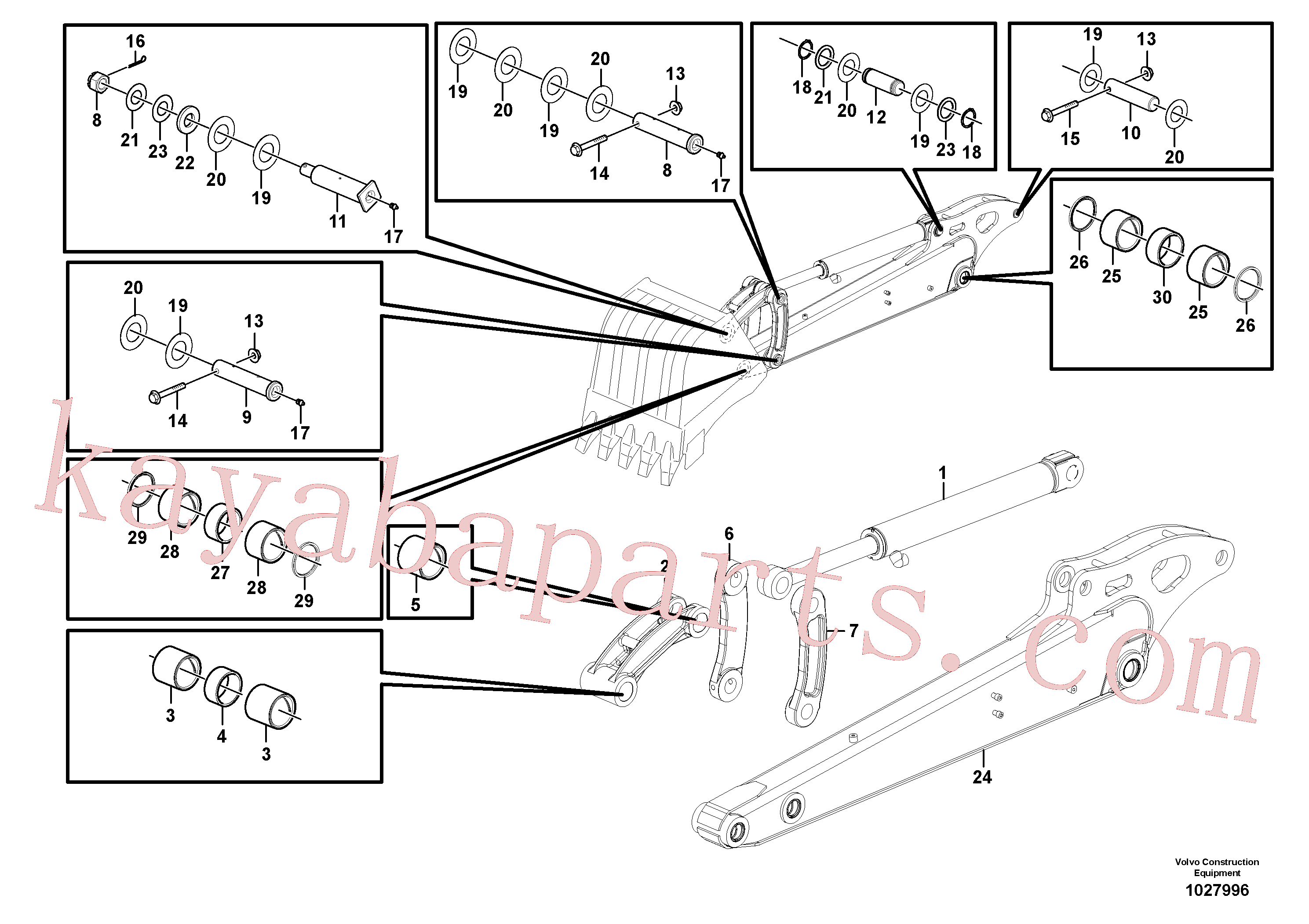 VOE15653139 for Volvo Dipper arm(1027996 assembly)