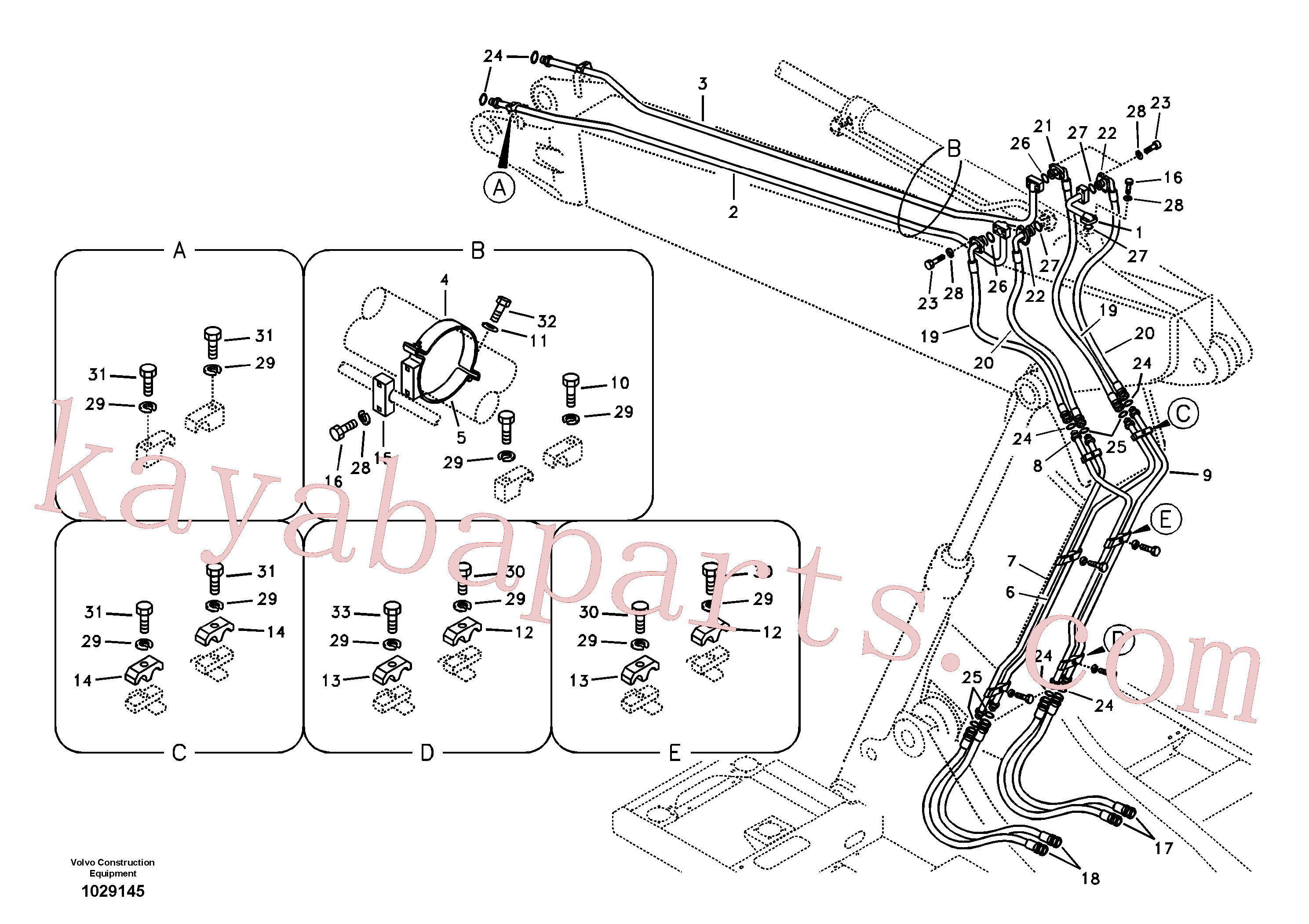 VOE937826 Xtraflex/5000 for Volvo Excavator Parts