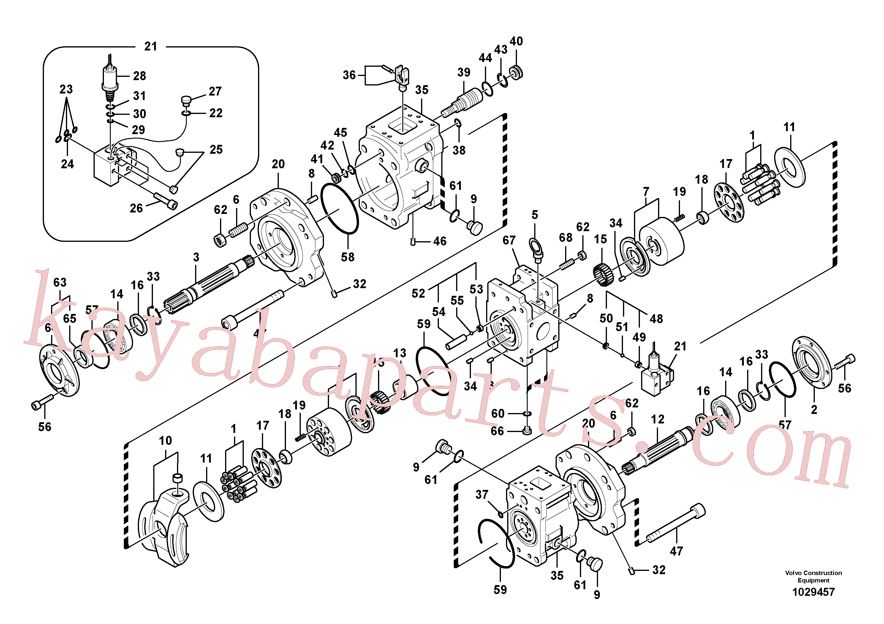 VOE14563796 for Volvo Hydraulic pump(1029457 assembly)