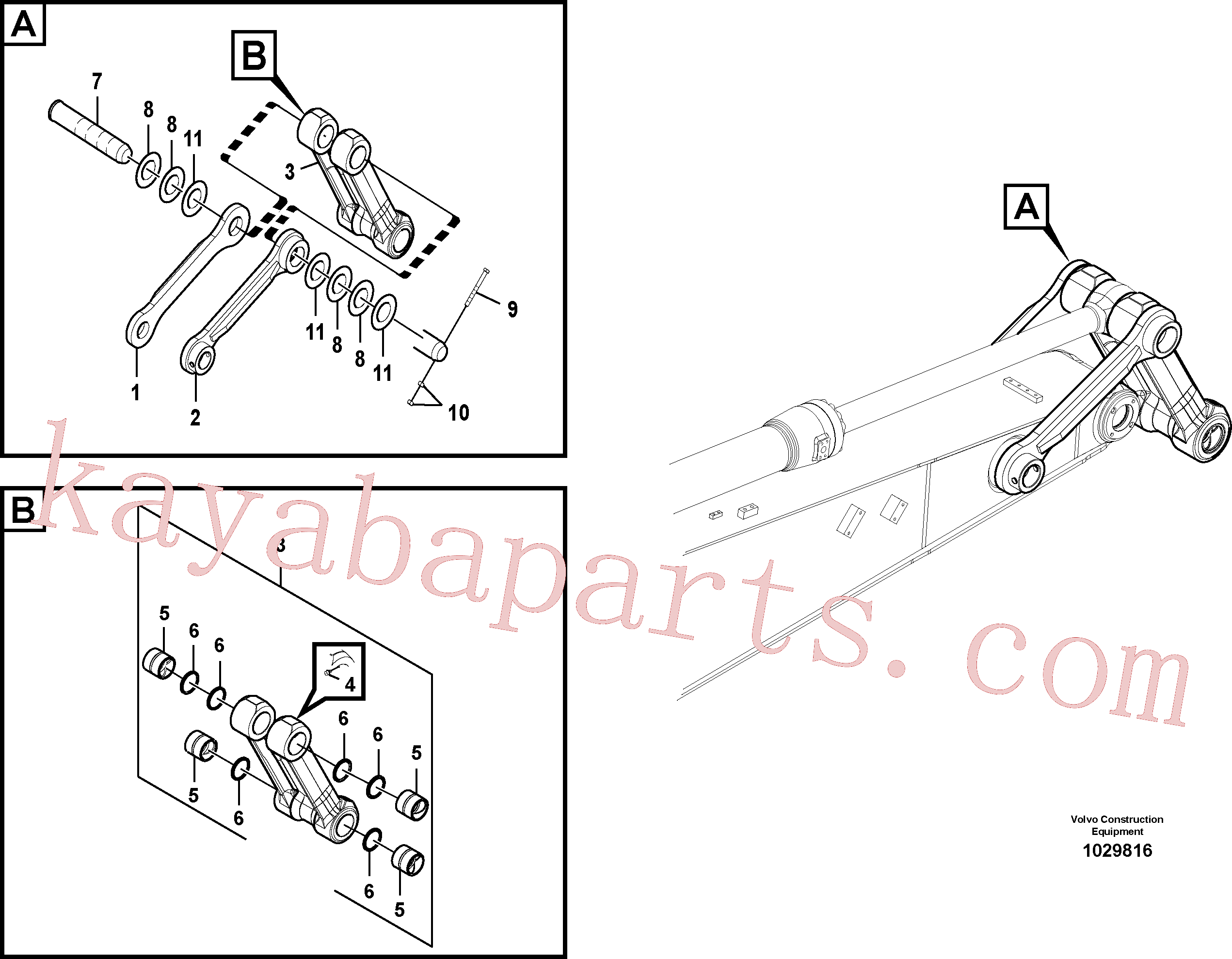 SA1173-01630 for Volvo Links to connecting rod(1029816 assembly)