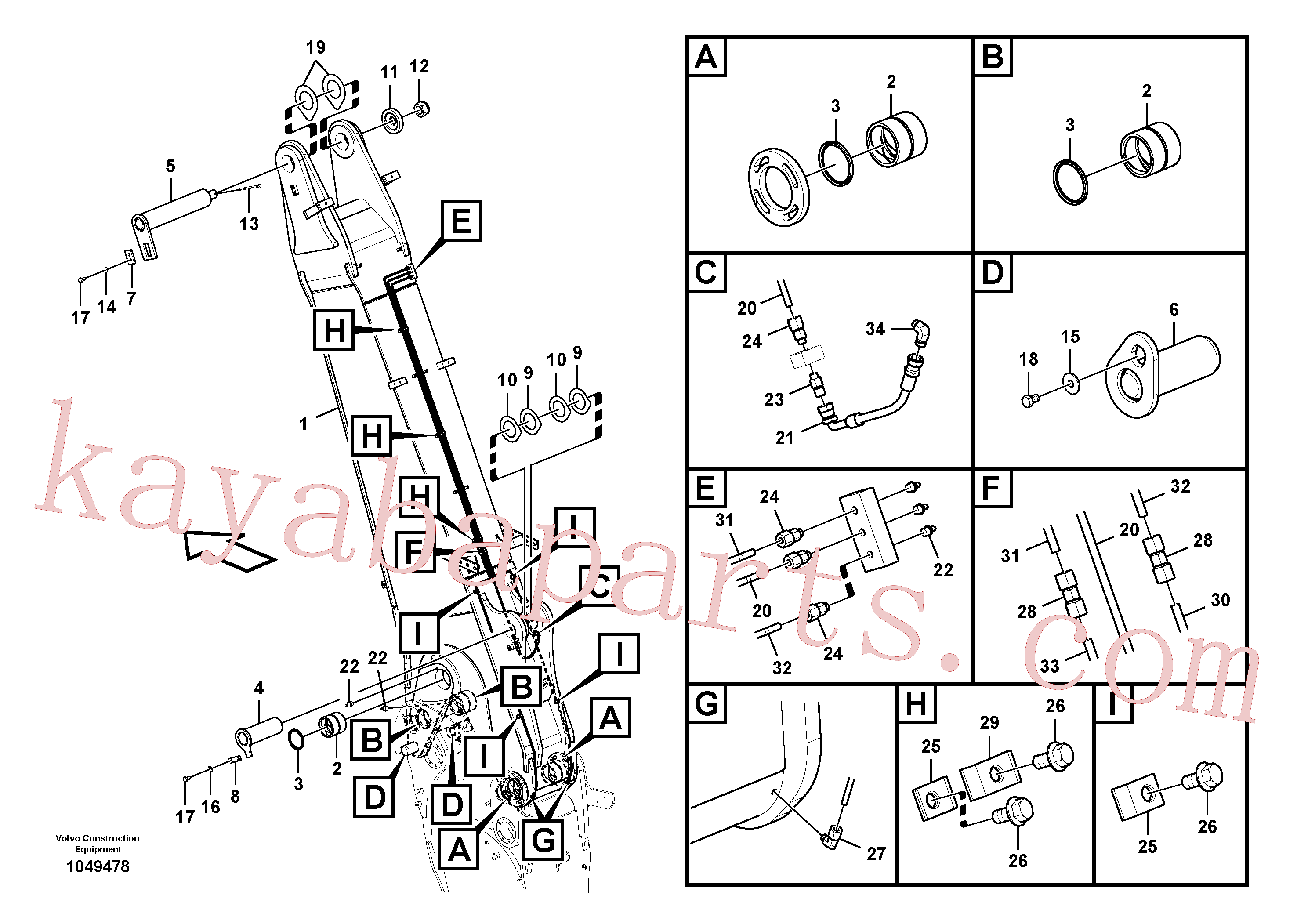 China Made VOE14549092 Spacer parts for Volvo Excavator