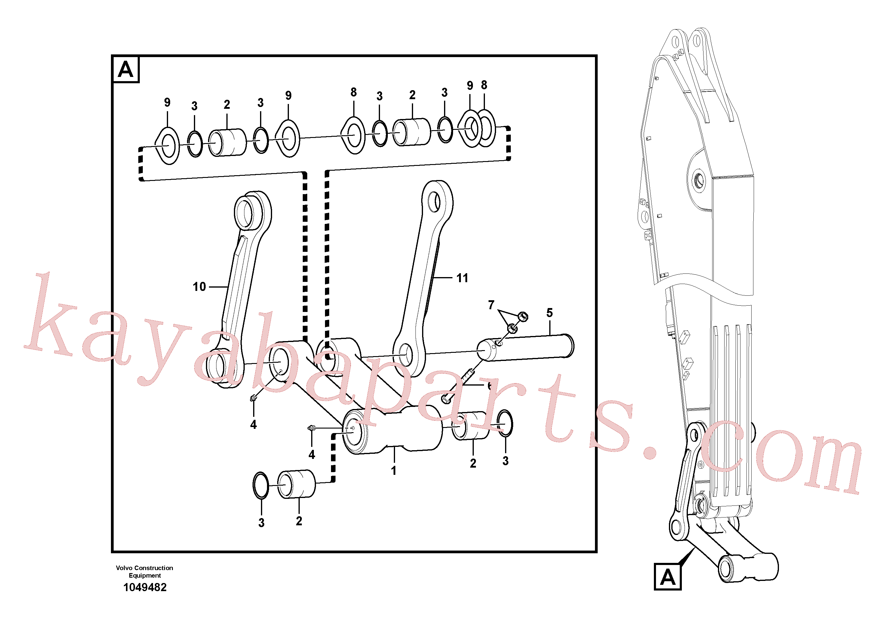 SA1173-01630 for Volvo Links to connecting rod(1049482 assembly)