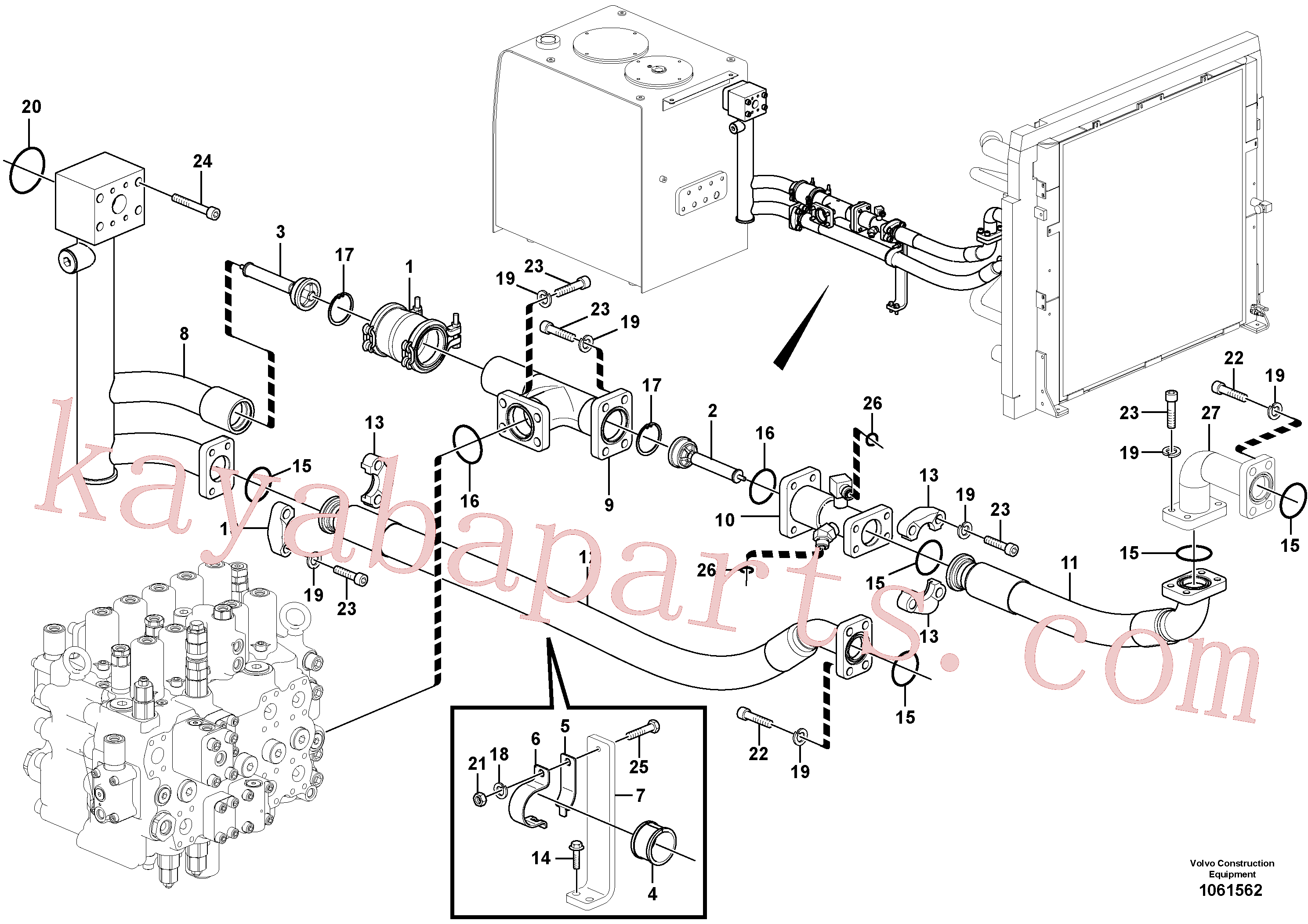 VOE14623604 Pipe for Volvo Excavator spare