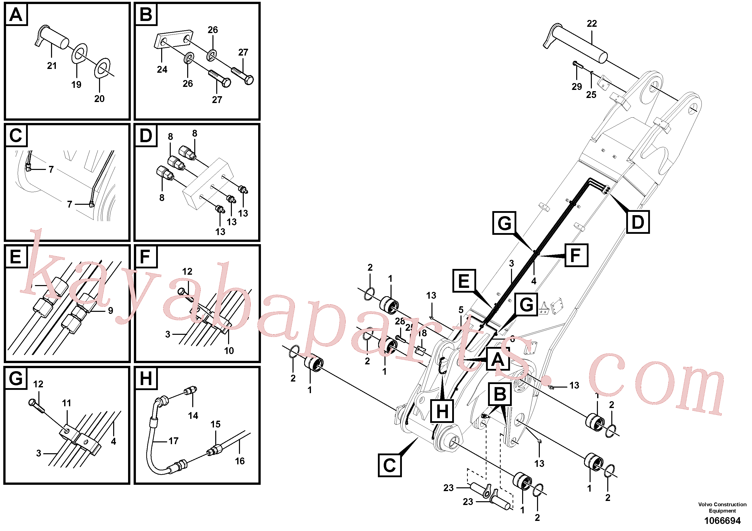 VOE14586522 for Volvo Boom, digging(1066694 assembly)