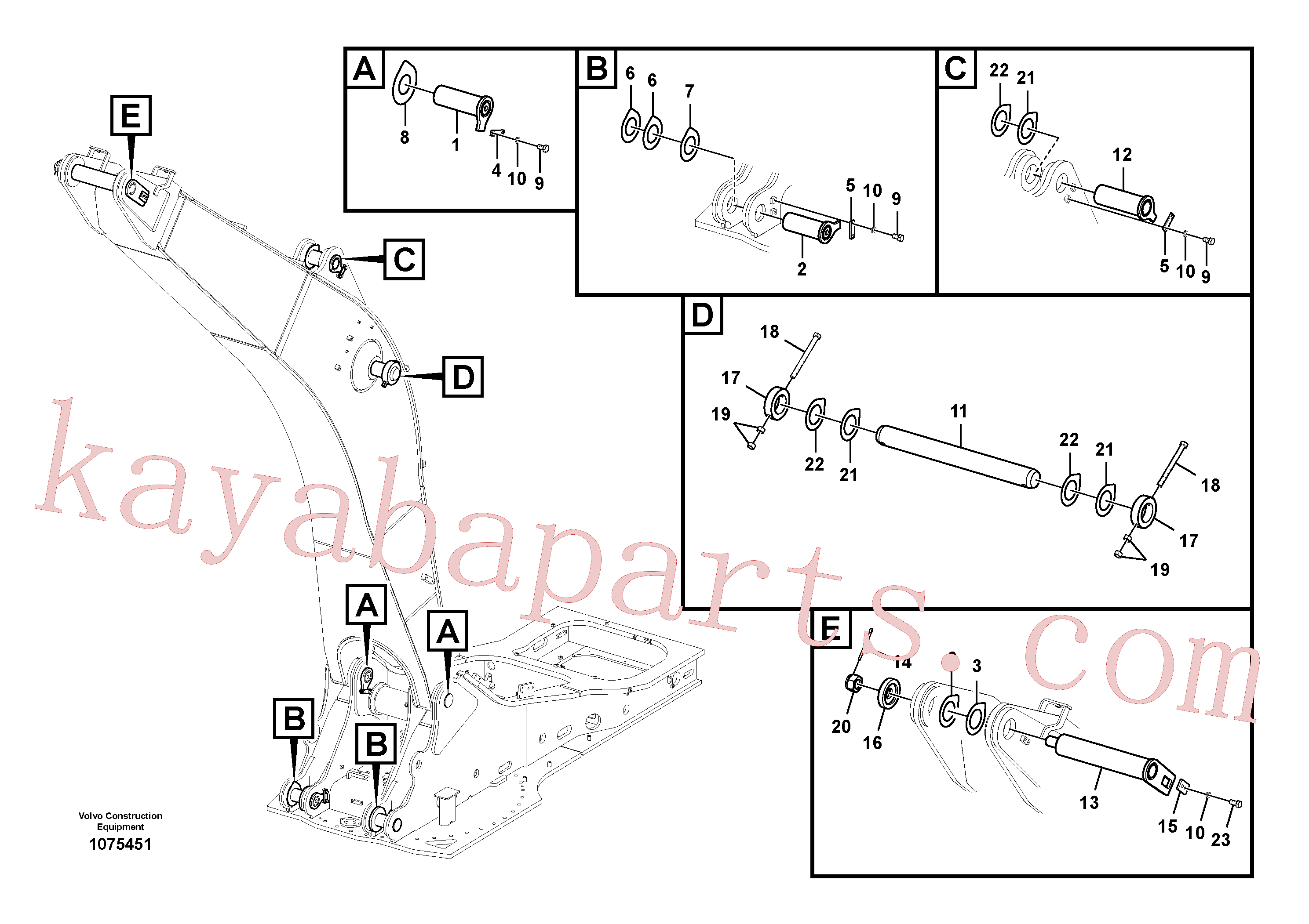 VOE14549092 for Volvo Links to boom(1075451 assembly)