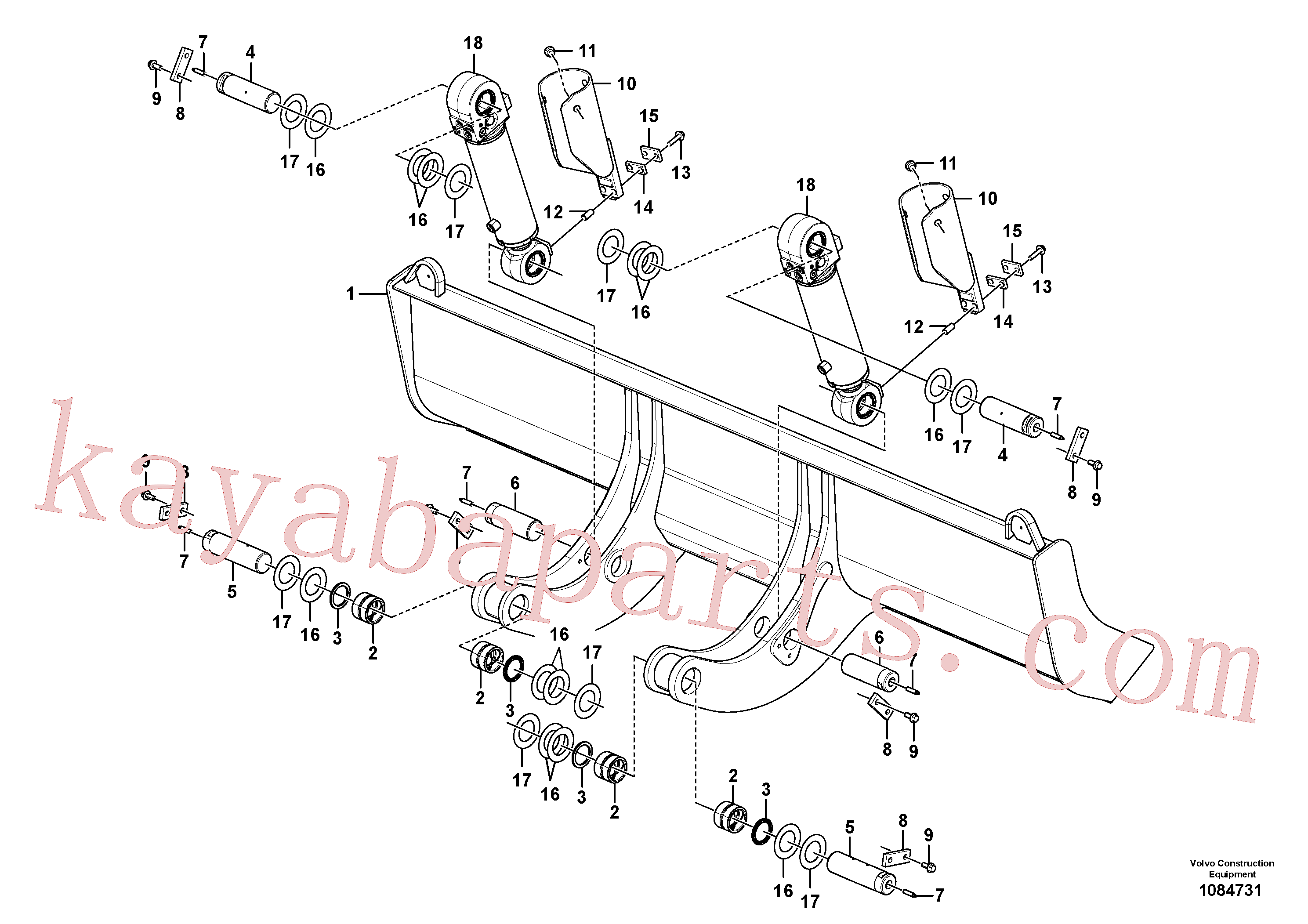 VOE14379442 for Volvo Dozer blade(1084731 assembly)