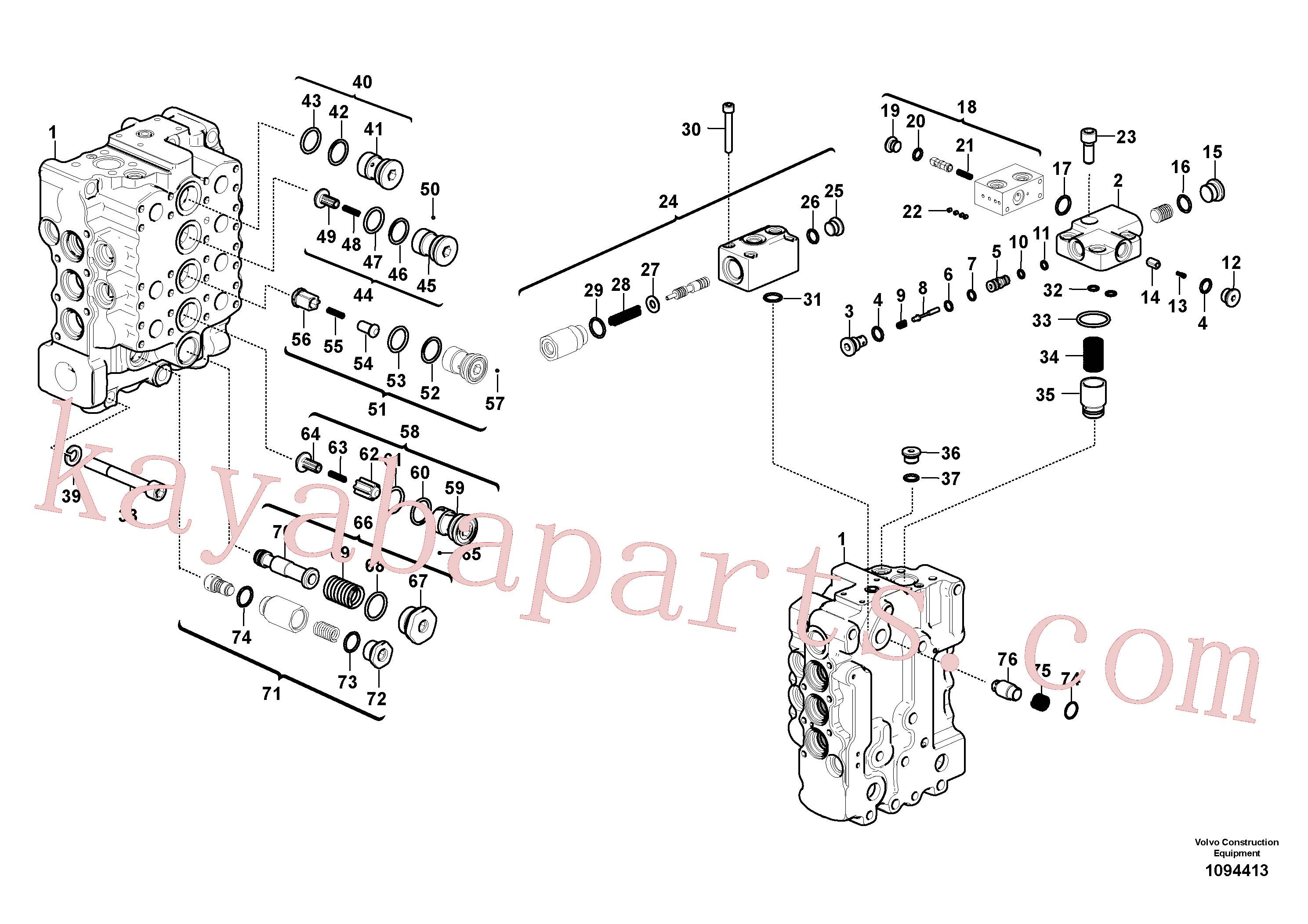 SA7273-10271 for Volvo Main control valve(1094413 assembly)