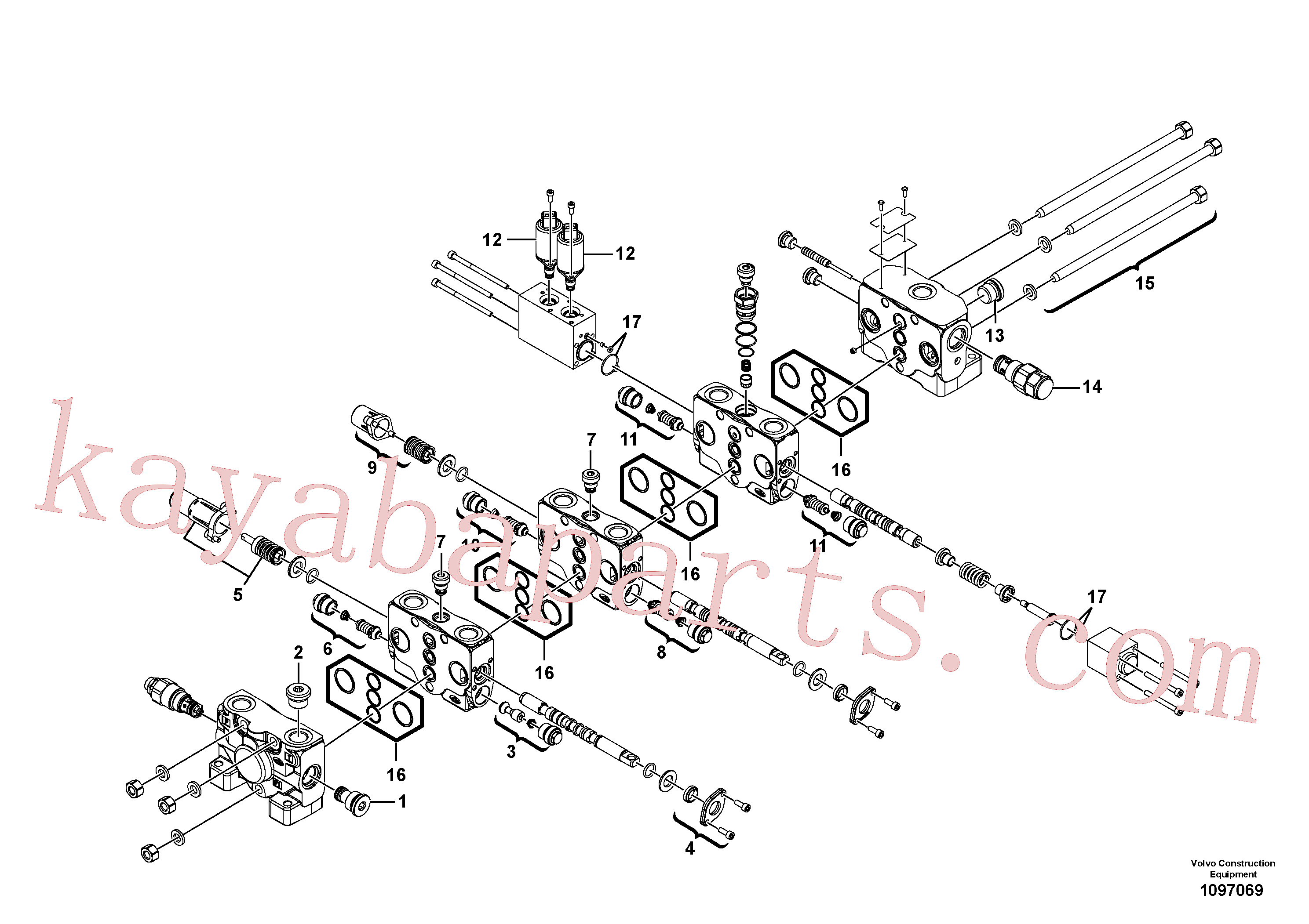 VOE11370785 for Volvo Control valve(1097069 assembly)