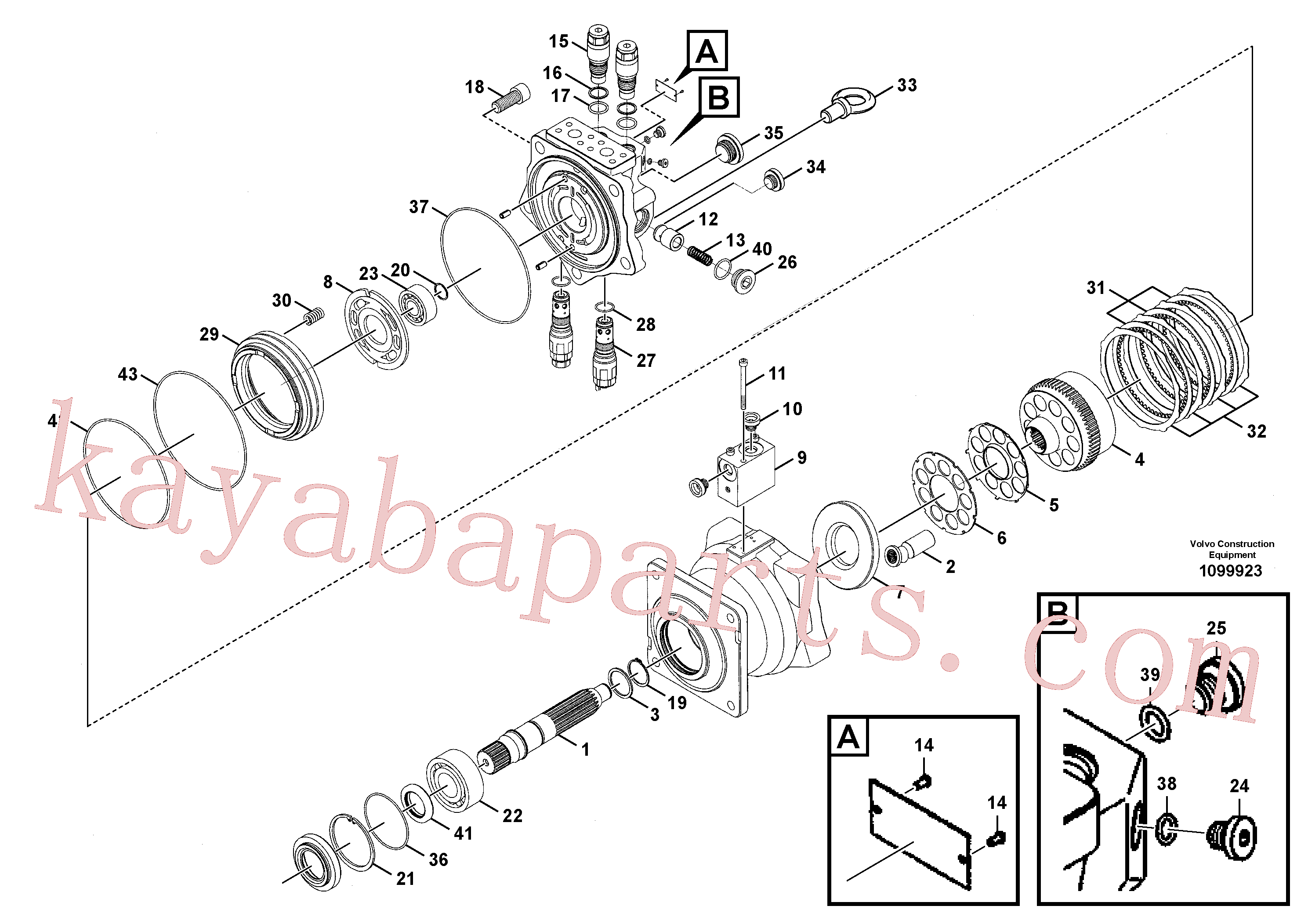 VOE14684120 for Volvo Swing motor(1099923 assembly)