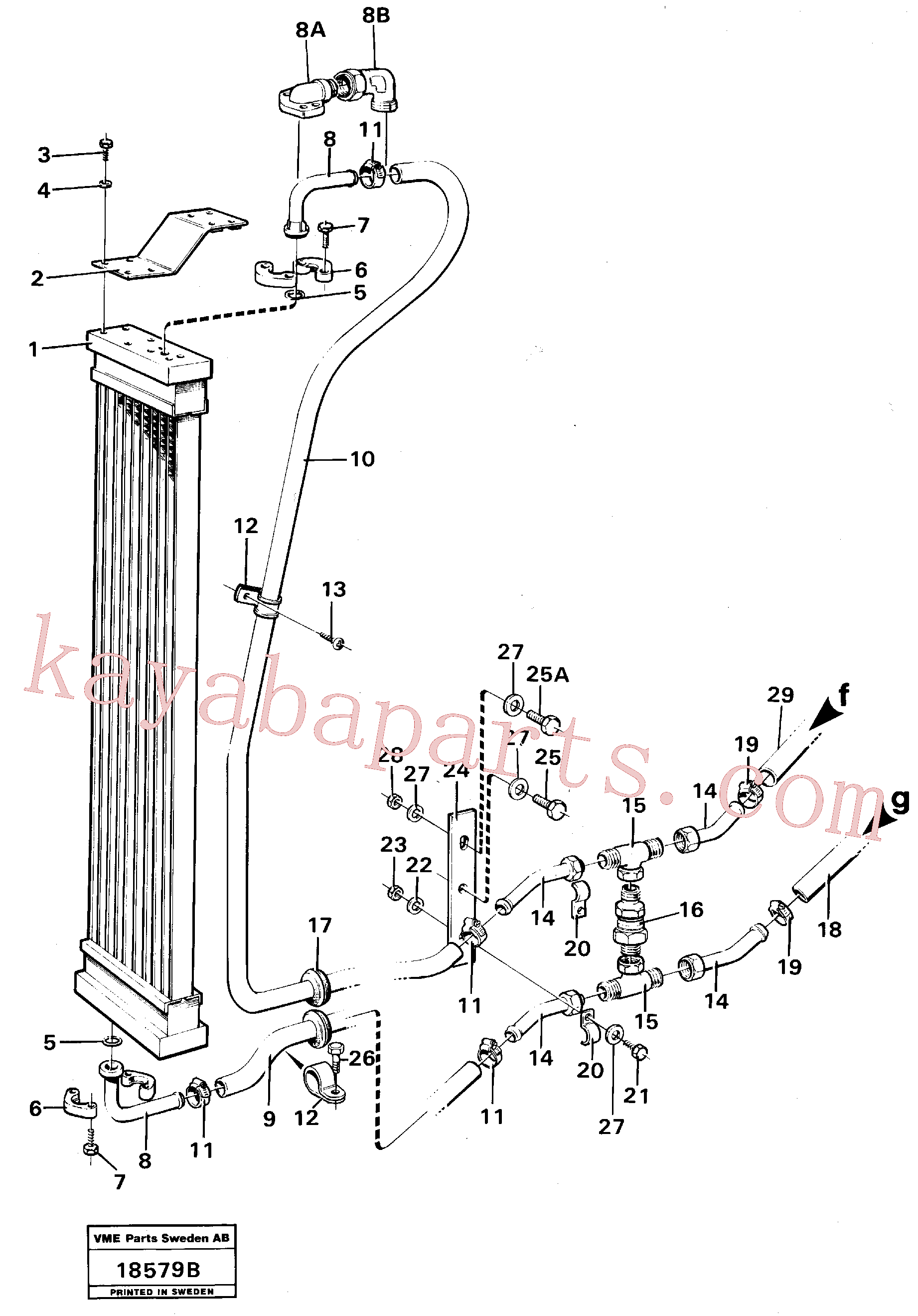 VOE951193 for Volvo Oil cooler(18579B assembly)