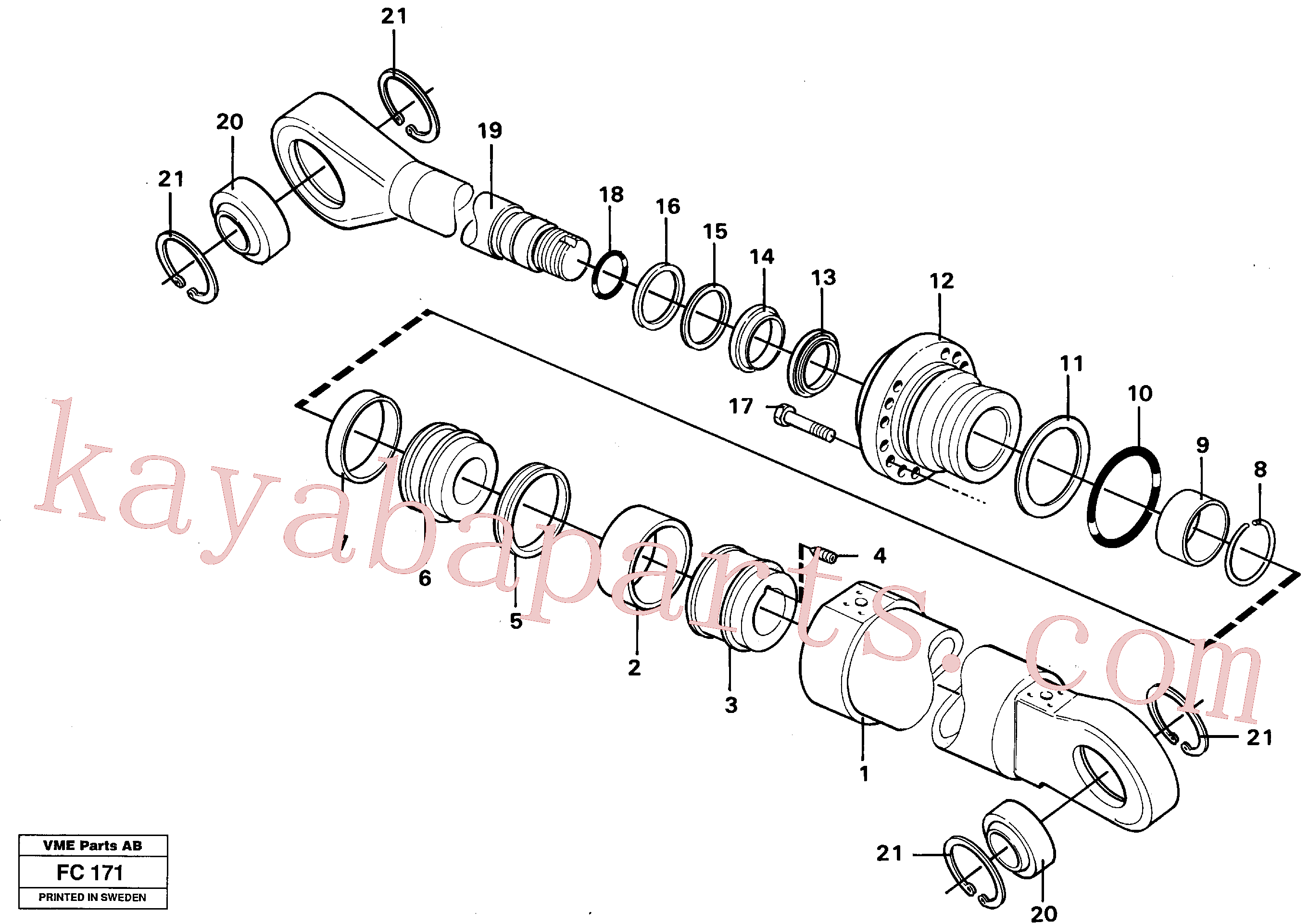 VOE14250165 for Volvo Hydraulic cylinder, adjustable boom(FC171 assembly)