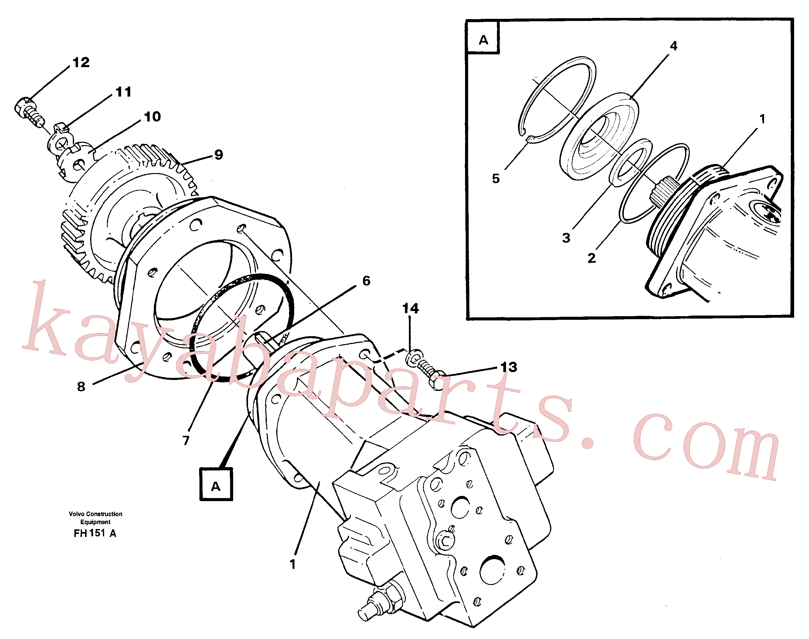 VOE14211701 for Volvo Hydraulic pump(FH151A assembly)