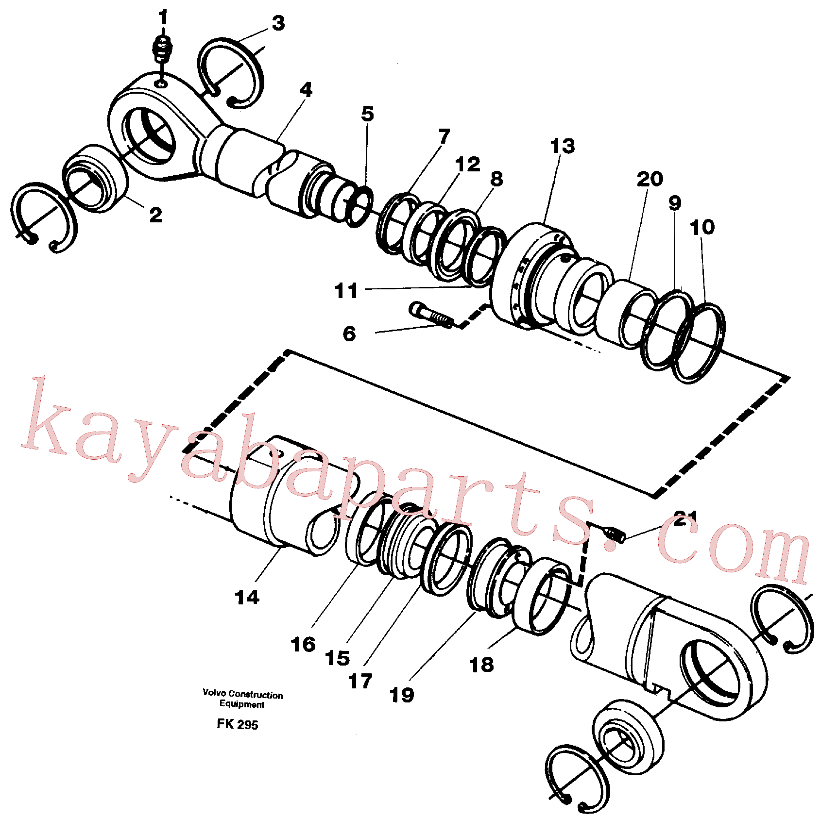 VOE14237764 for Volvo Boom cylinder, adjustable boom(FK295 assembly)