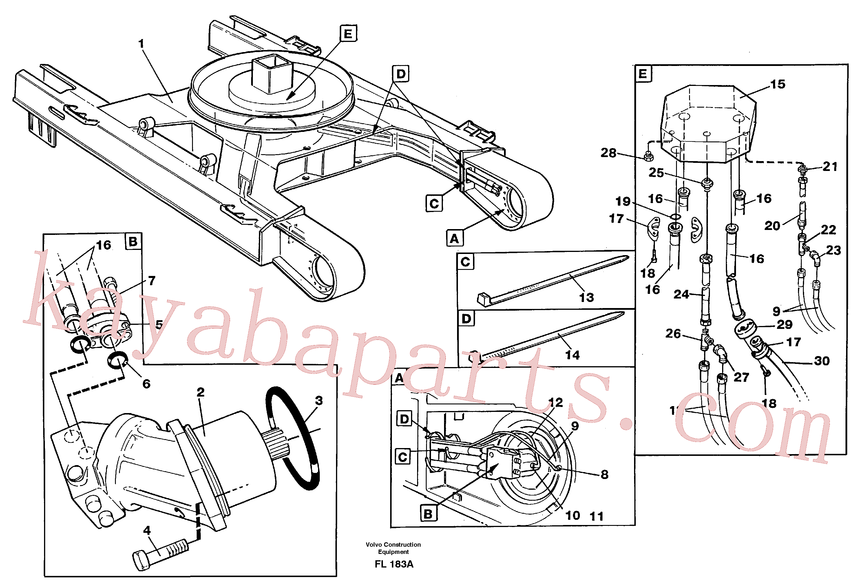 VOE14250710 for Volvo Travel motor hydraulics, undercarriage(FL183A assembly)