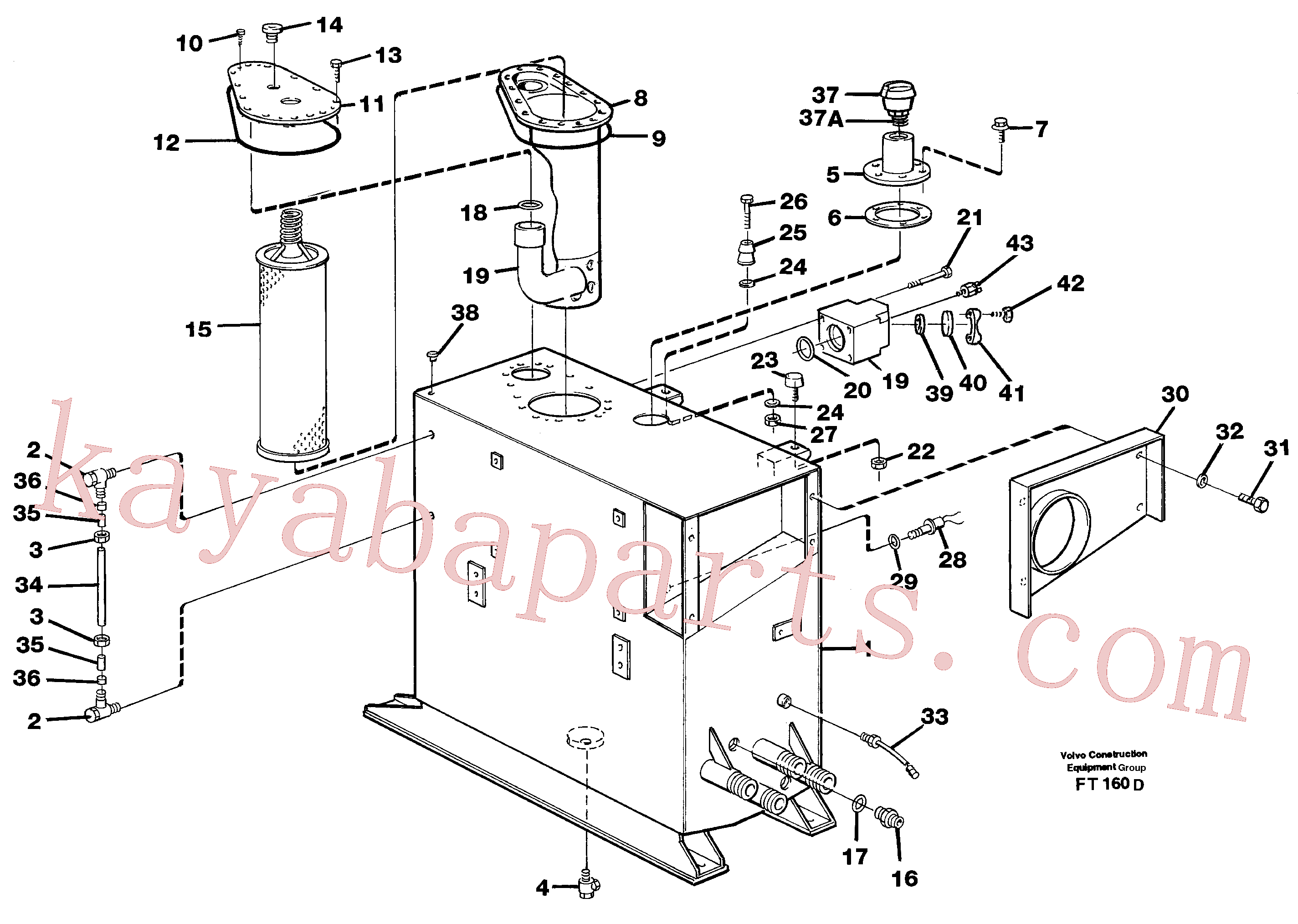 China Made VOE14343414 Hydraulic fluid tank parts for Volvo Excavator