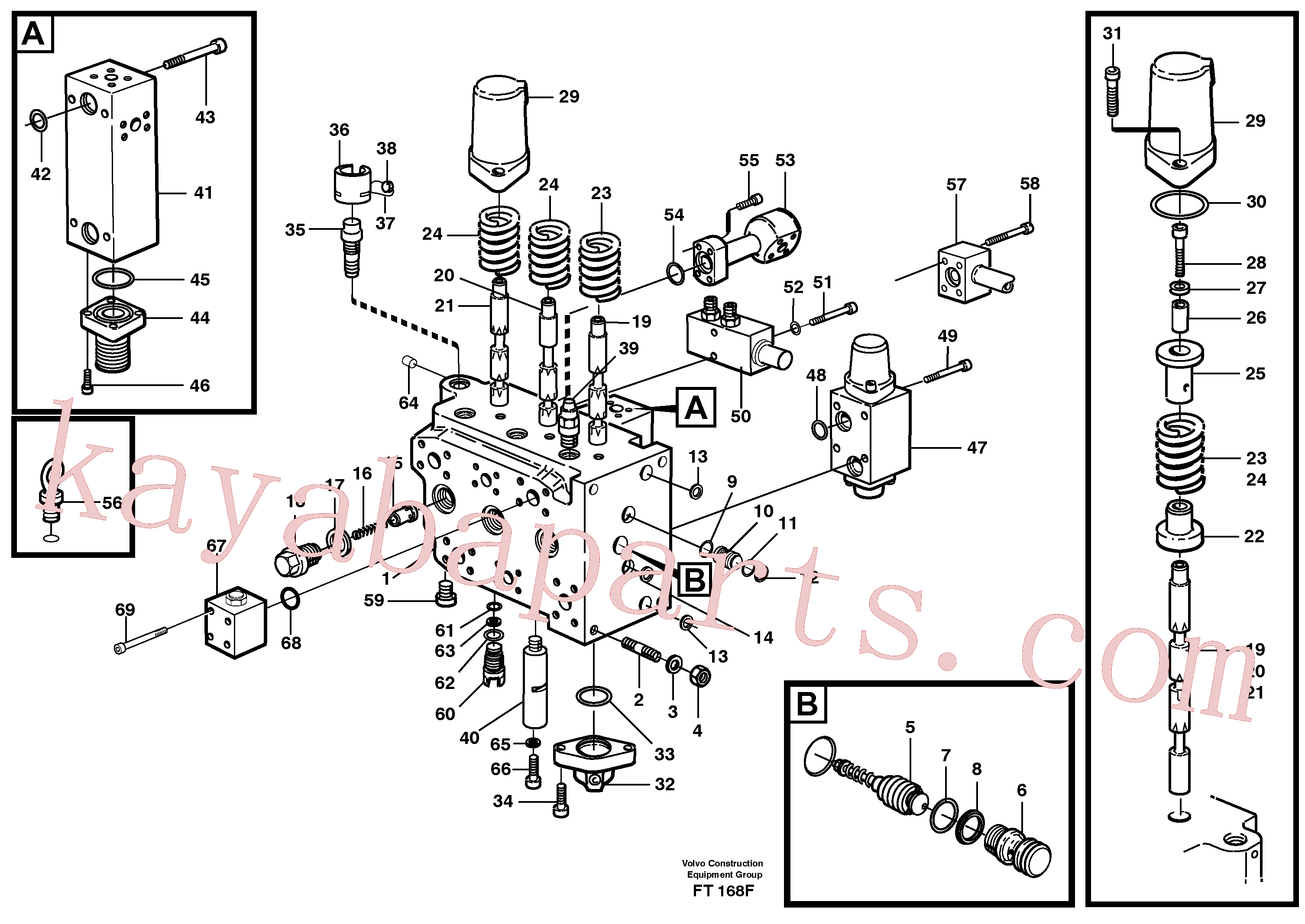 VOE14342683 for Volvo Main valve assembly, dipper arm, track Rh, option(FT168F assembly)