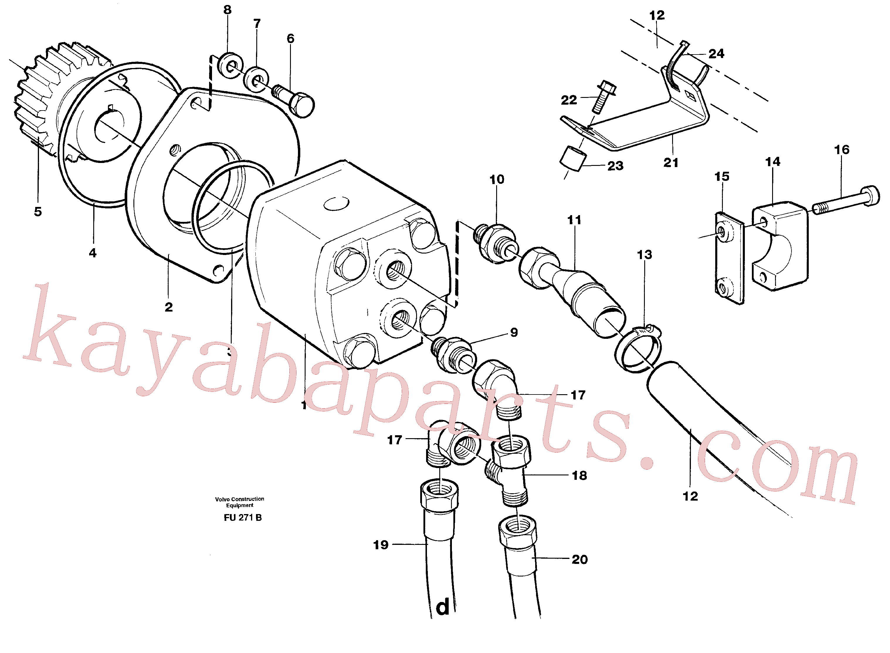 VOE14054598 for Volvo Servo pump with assembly parts(FU271B assembly)