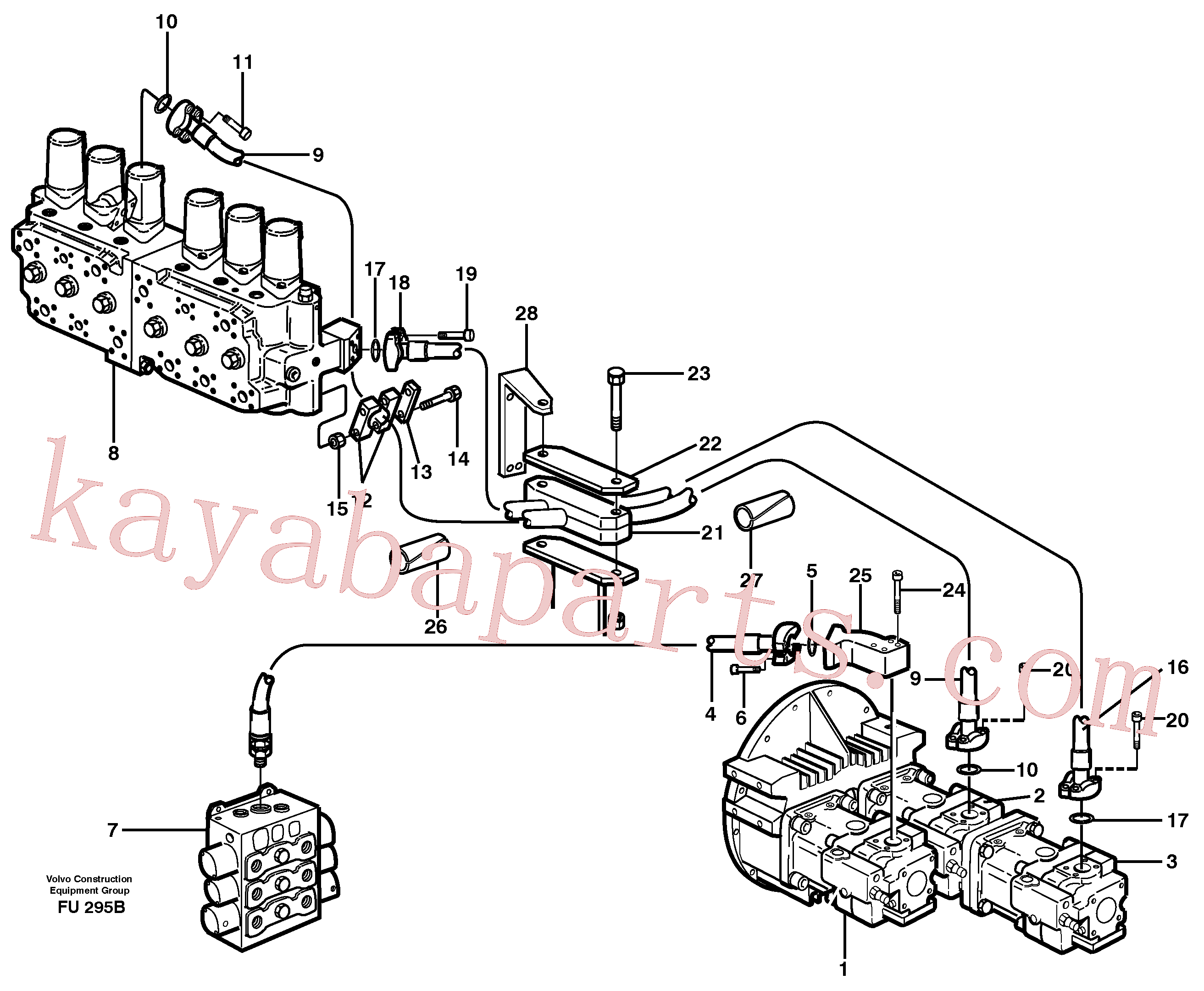 VOE14268024 for Volvo Hydraulic system, hydraulic pump(FU295B assembly)