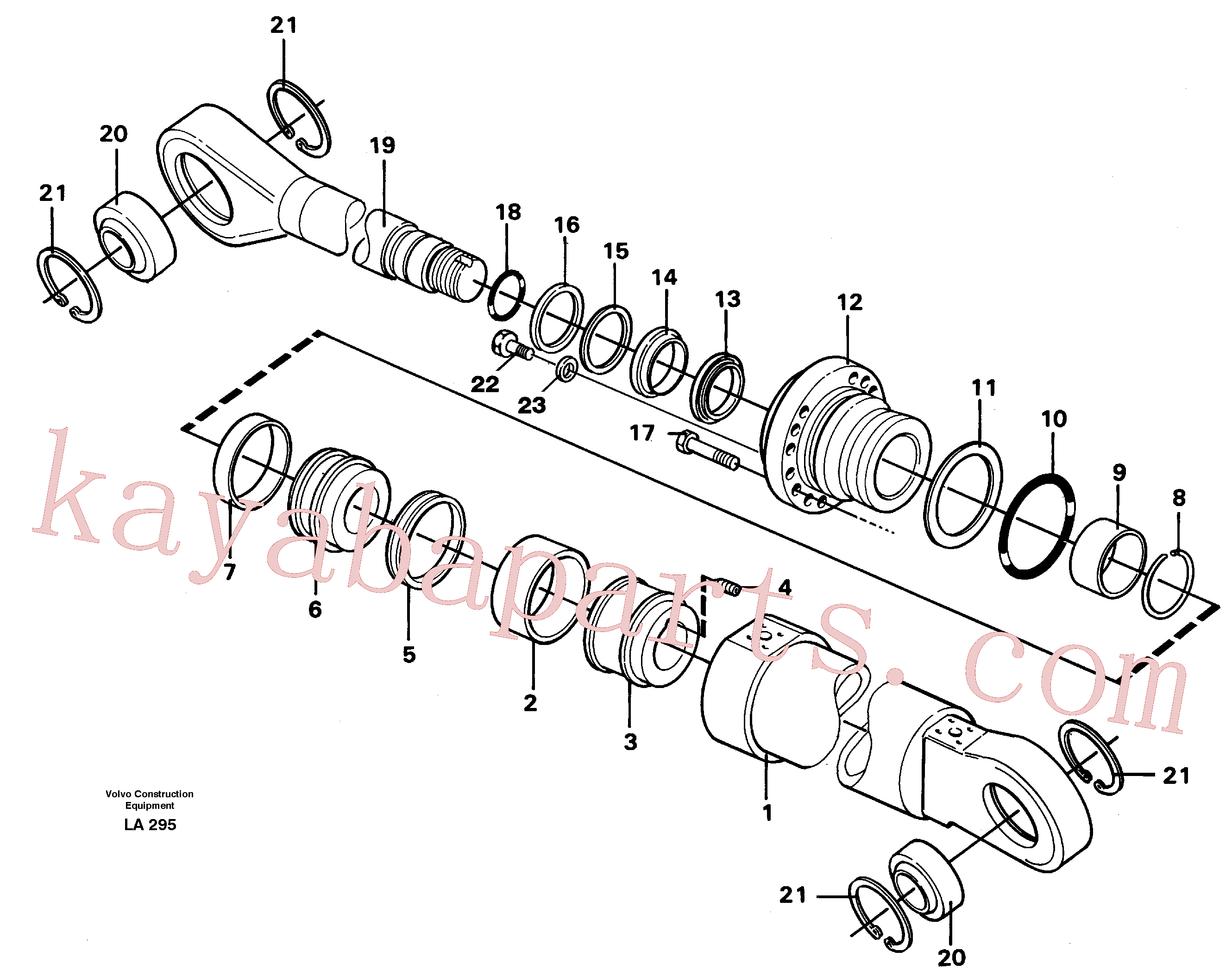 VOE14250165 for Volvo Knuckle cylinder(LA295 assembly)