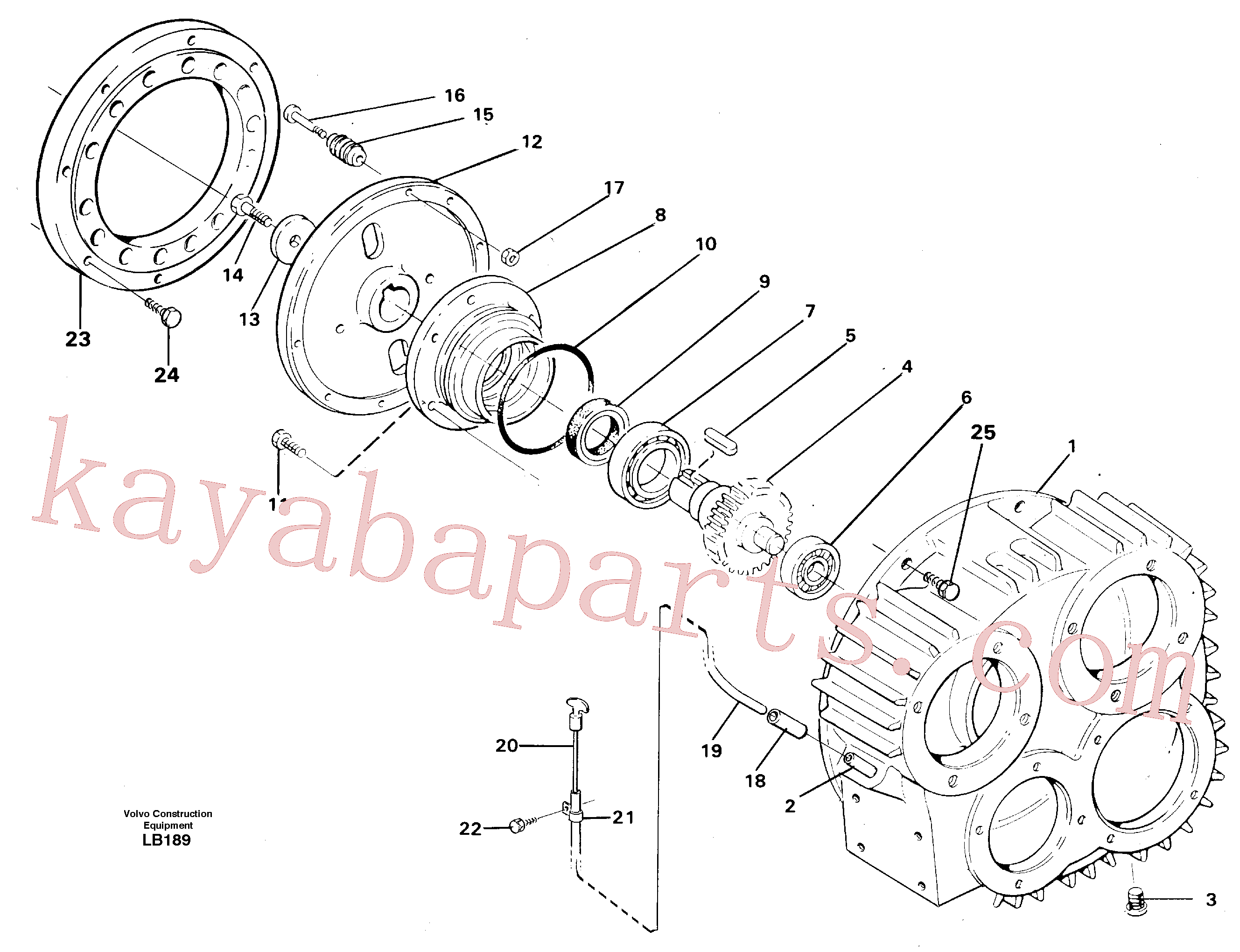 VOE14265017 for Volvo Pump gear box(LB189 assembly)