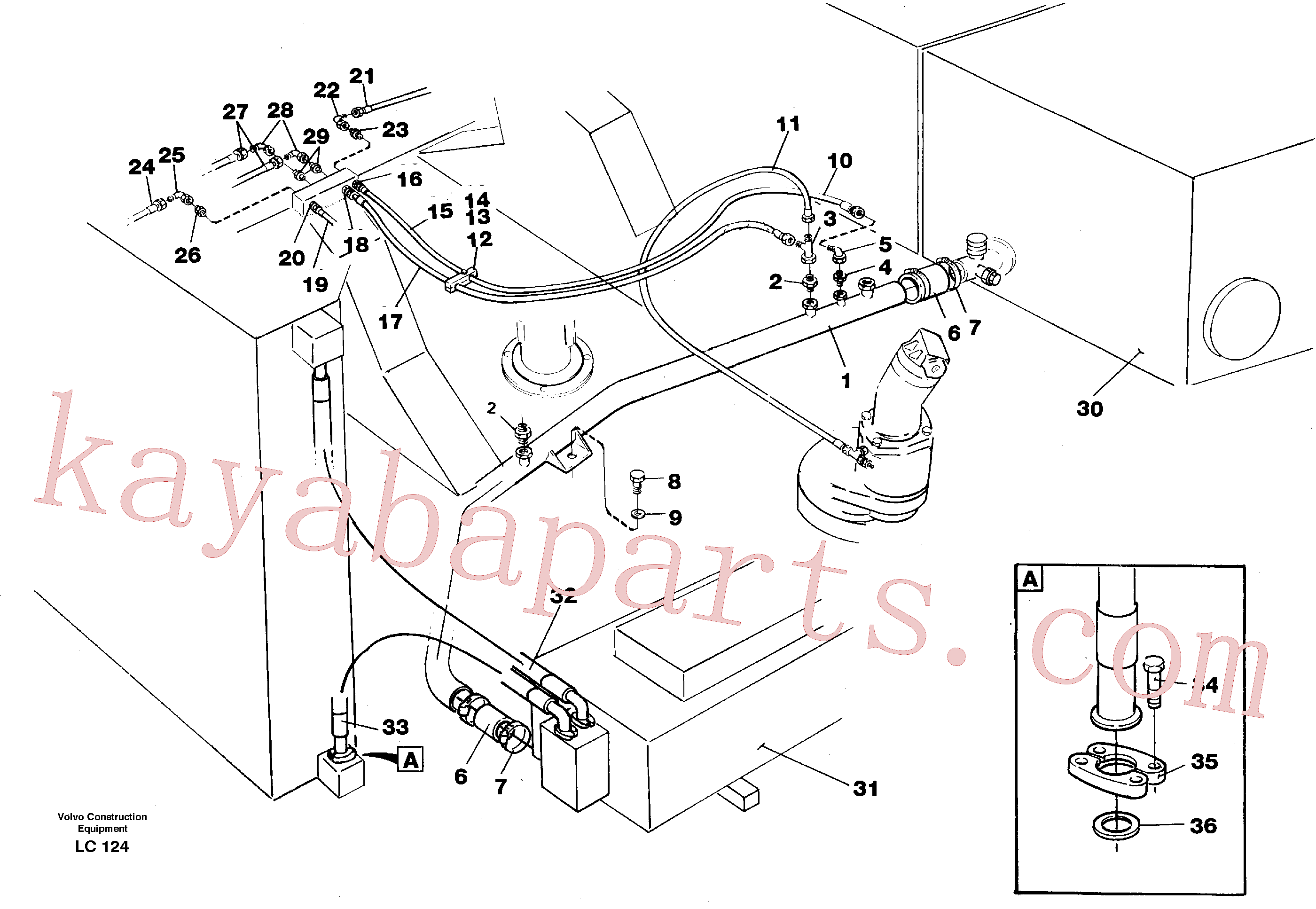 VOE14265723 for Volvo Hydraulic system, return lines(LC124 assembly)