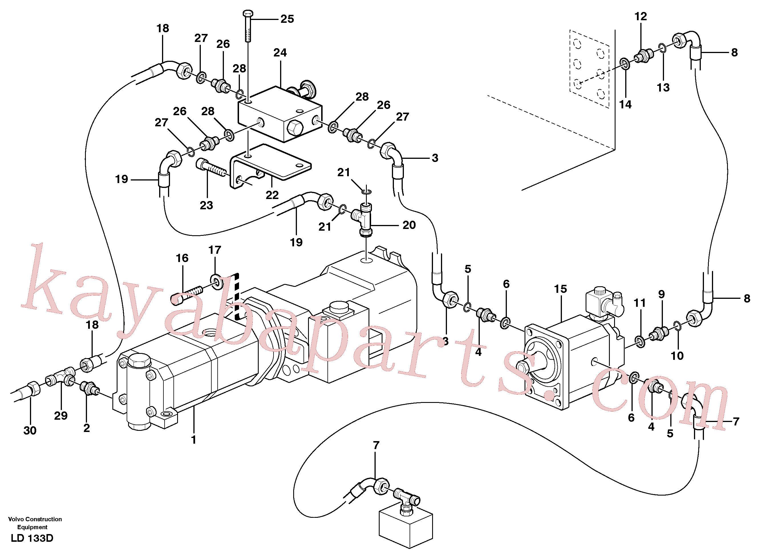 VOE14379597 Hose for Volvo Excavator Parts