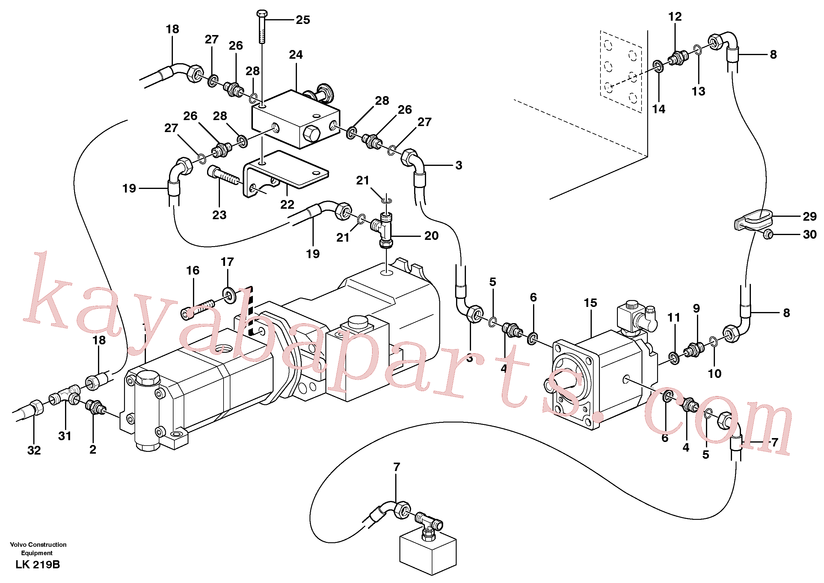 VOE14379597 for Volvo Hydraulic system, cooler(LK219B assembly)