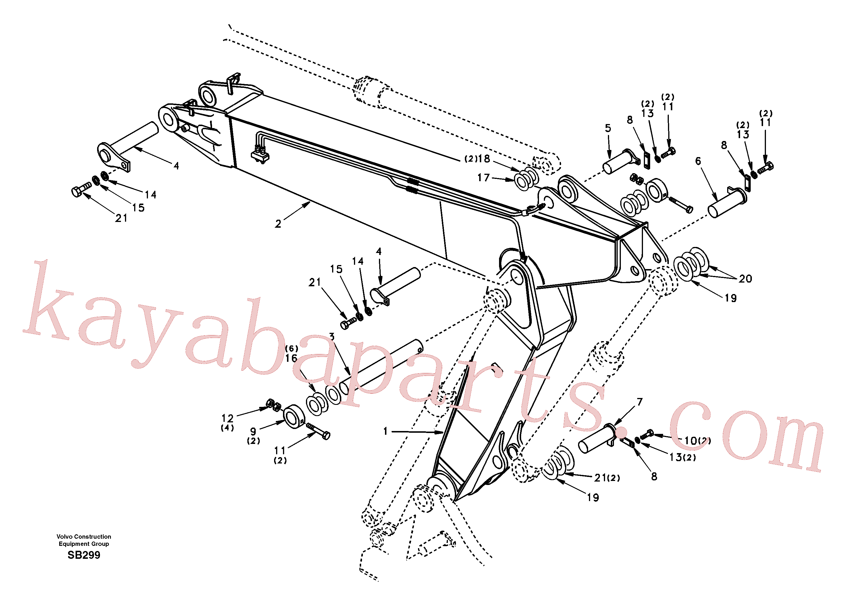 SA1173-01630 for Volvo Links to boom, adjustable(SB299 assembly)