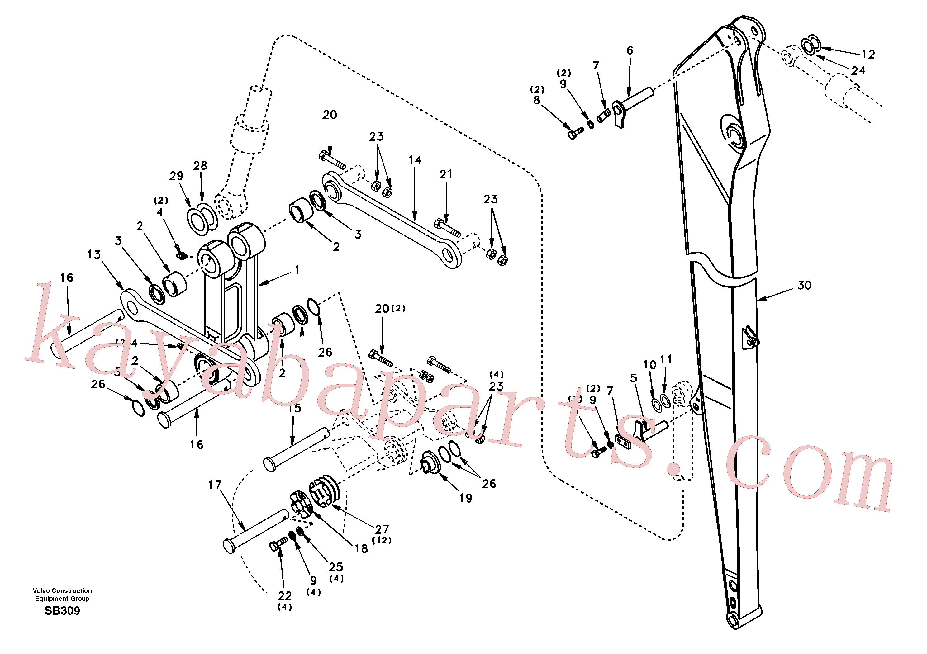 SA1172-03820 Pin for Volvo Excavator spare