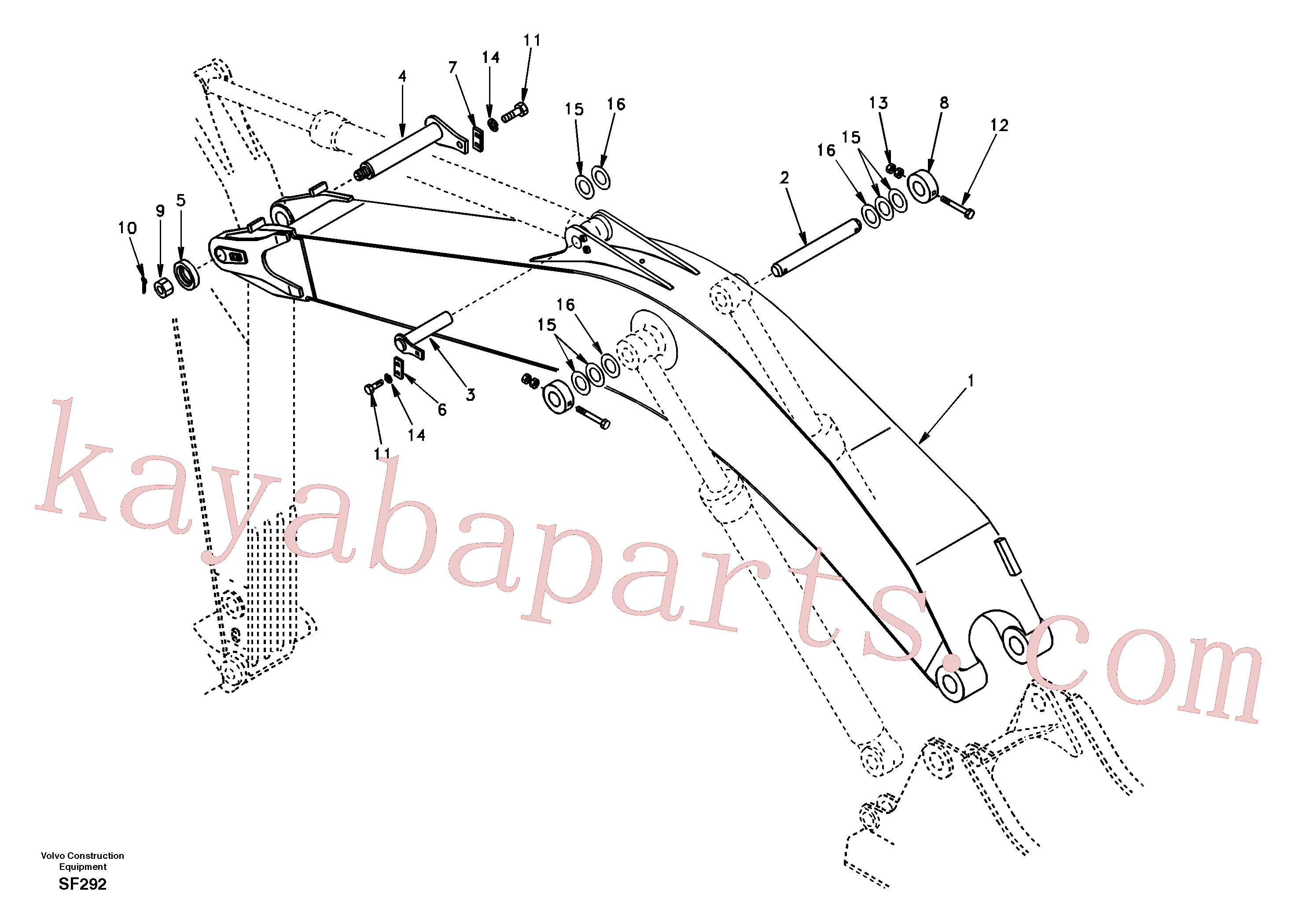 VOE14549092 for Volvo Links to boom, mono(SF292 assembly)