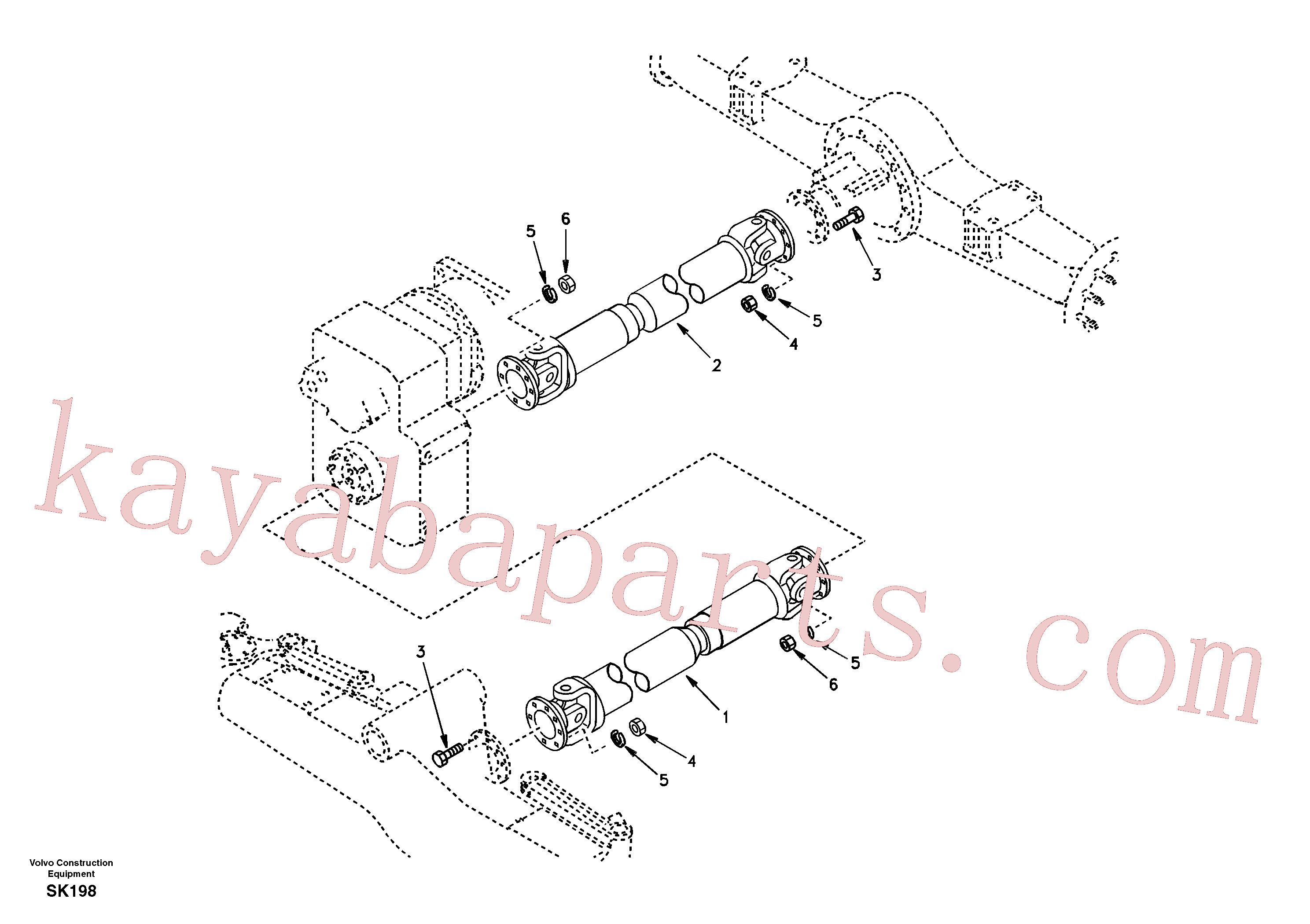 VOE993040 for Volvo Propeller shaft, mounting(SK198 assembly)