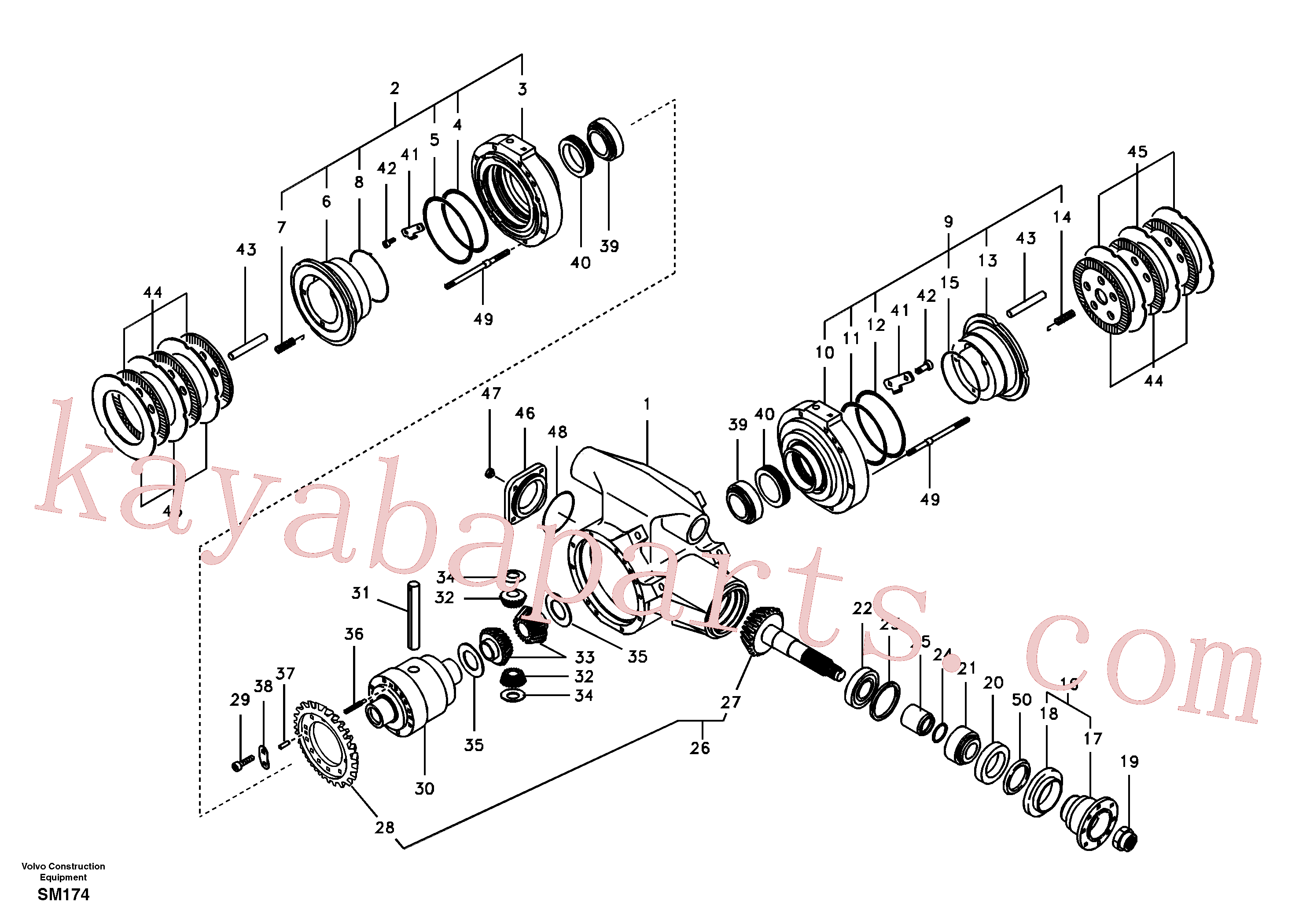 SA9016-10802 for Volvo Differential , front axle(SM174 assembly)