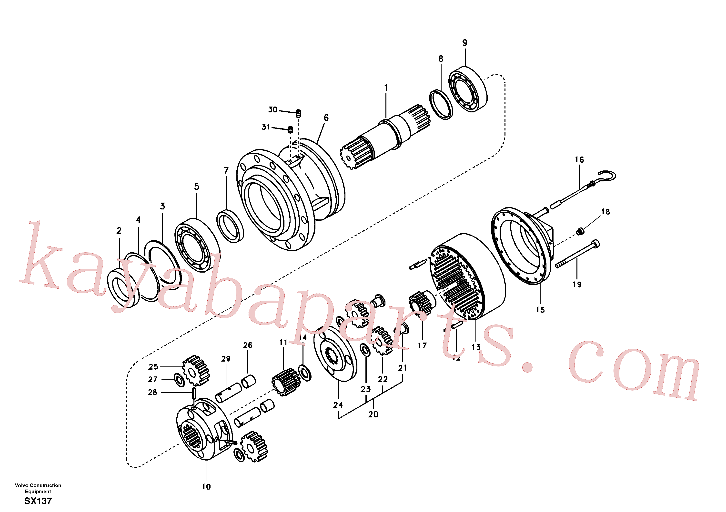 SA8230-22830 for Volvo Swing gearbox(SX137 assembly)